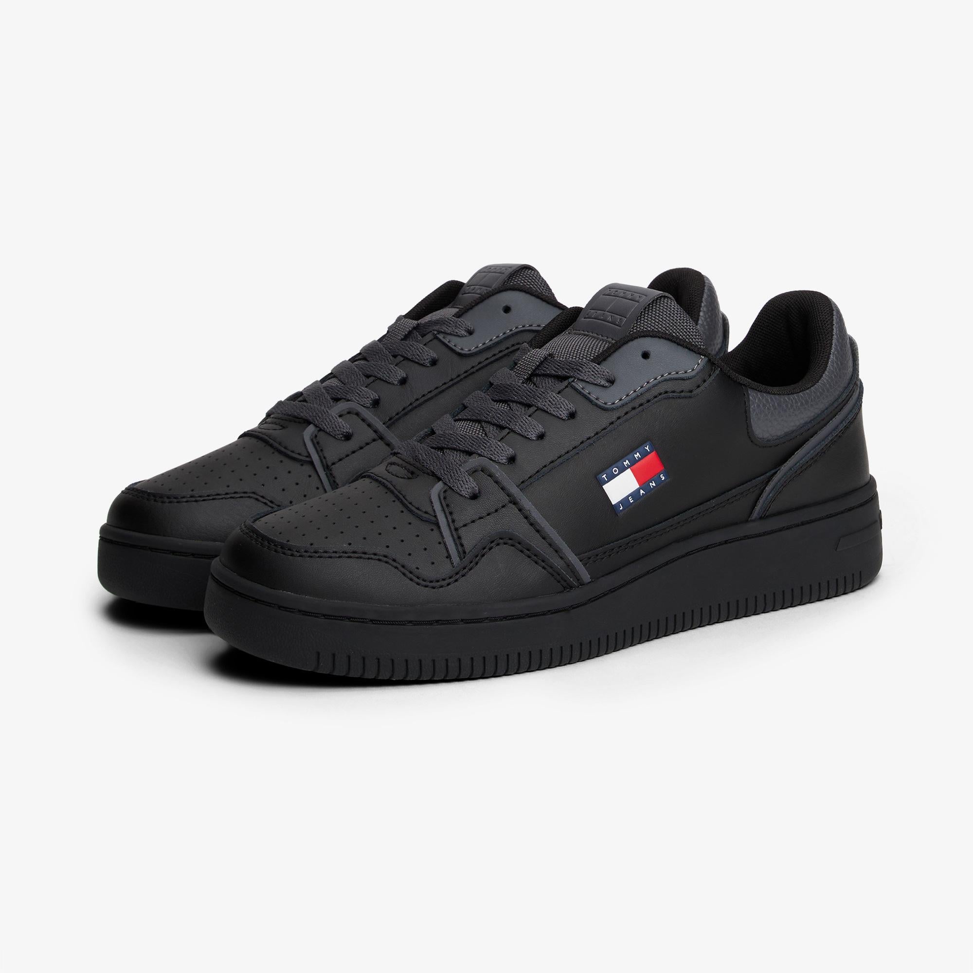 Tommy Jeans Retro Basket Kadın Siyah Spor Ayakkabı