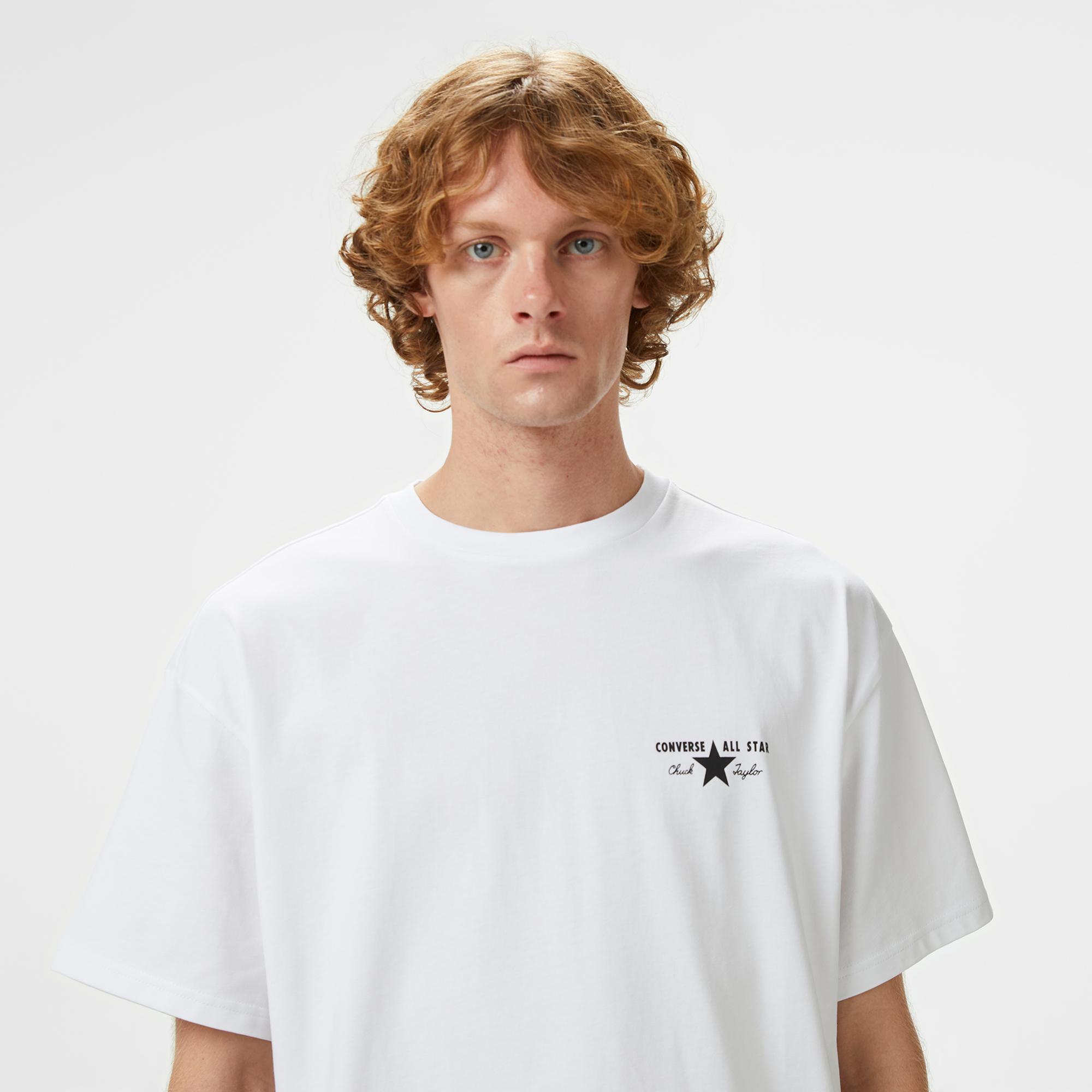 Converse All Star License Plate Erkek Beyaz T-Shirt