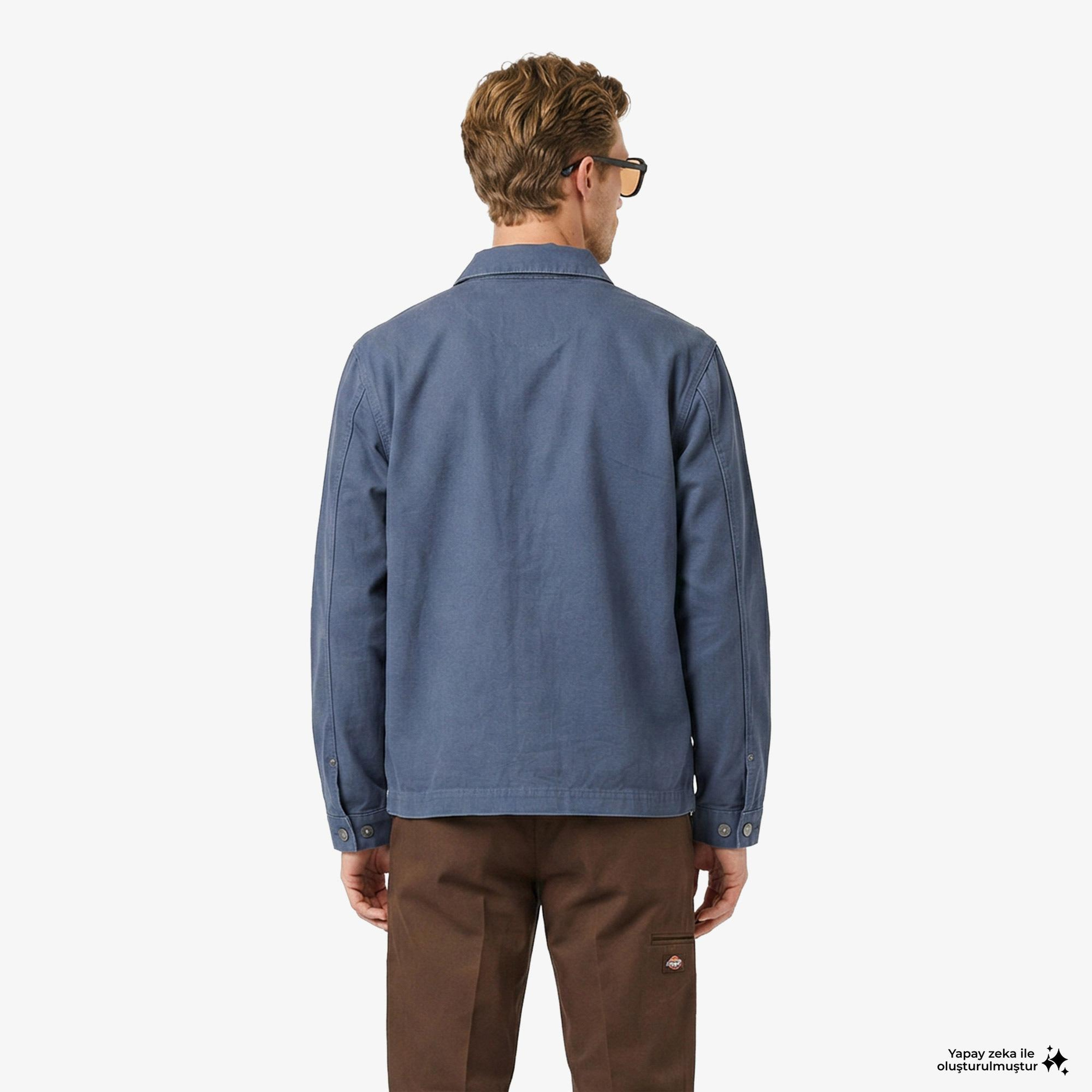 Dickies Unlined Canvas Barn Erkek Mavi Ceket