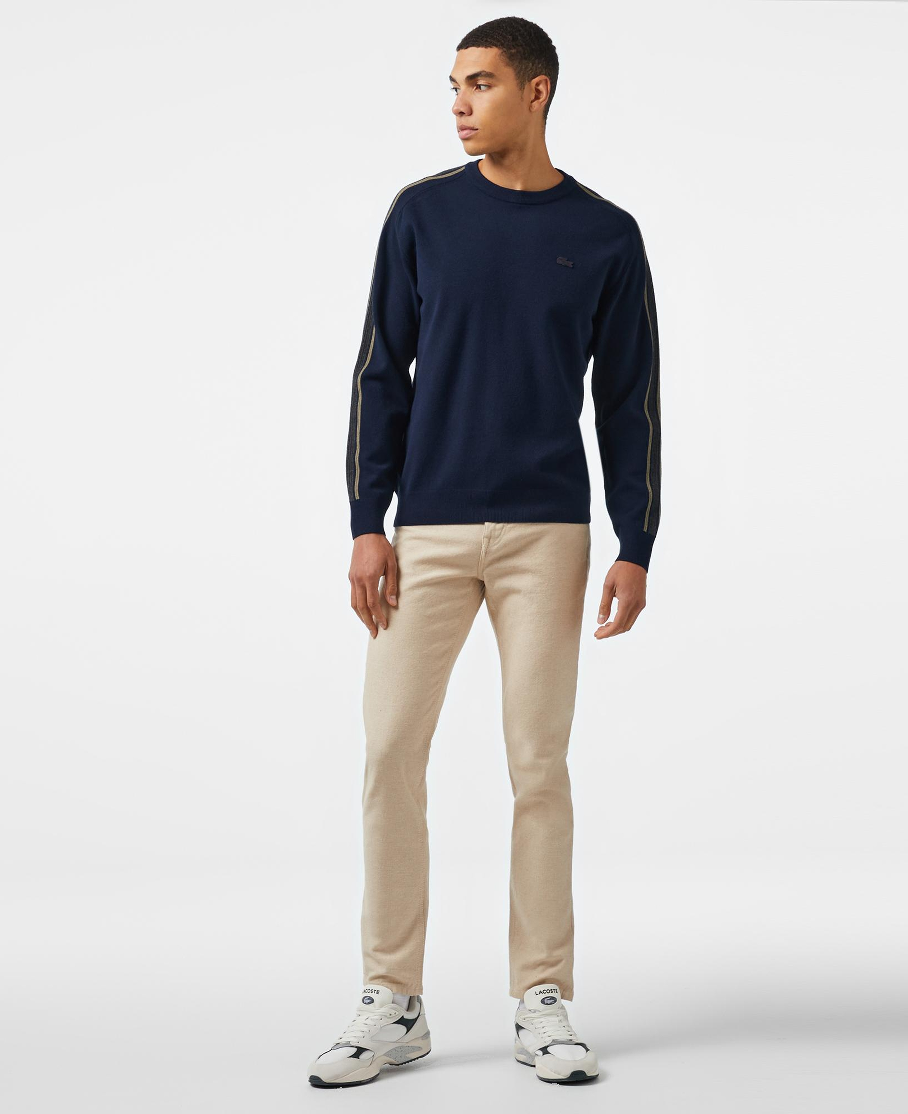 Erkek Relaxed Fit Bisiklet Yaka Lacivert Kazak