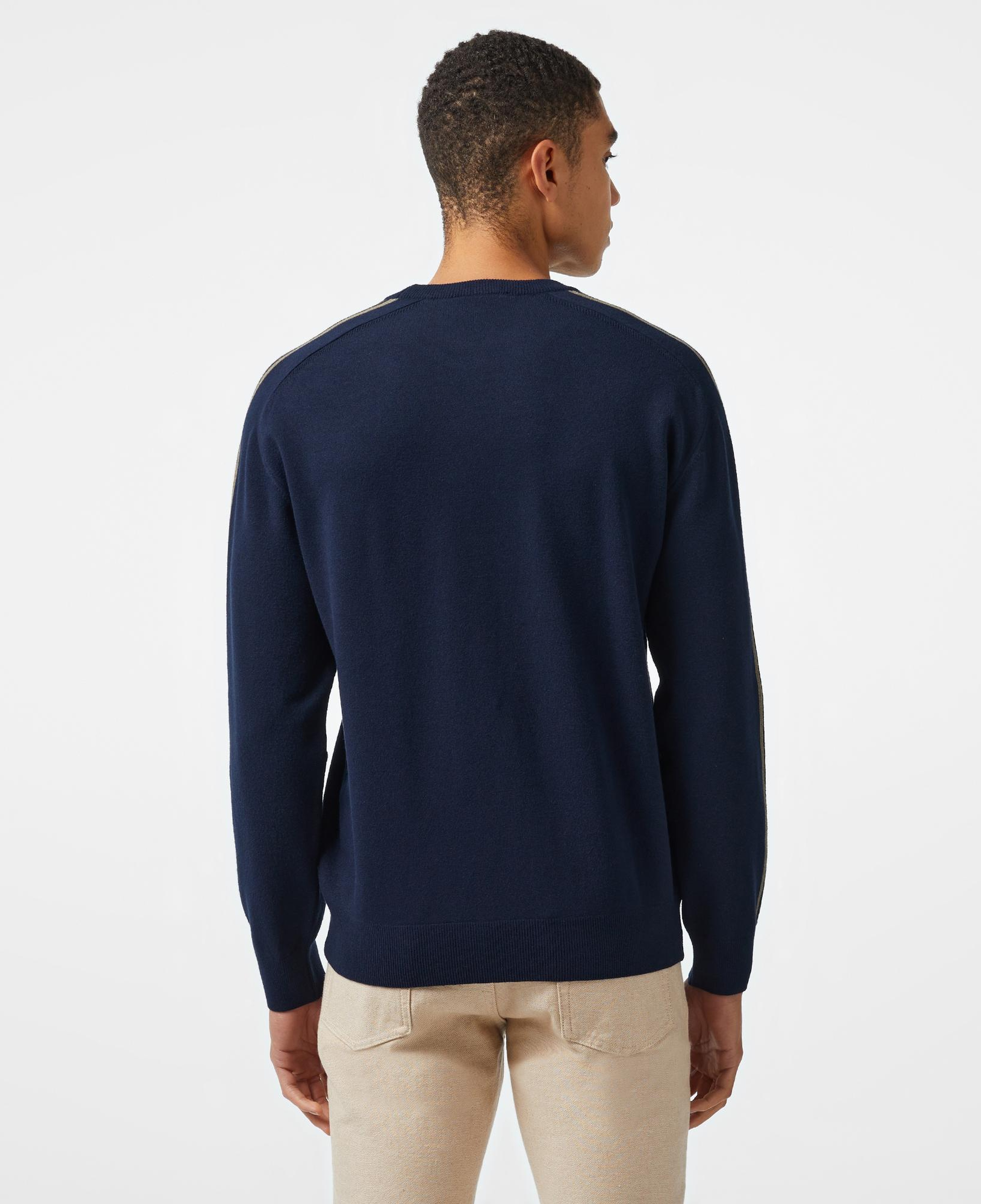 Erkek Relaxed Fit Bisiklet Yaka Lacivert Kazak
