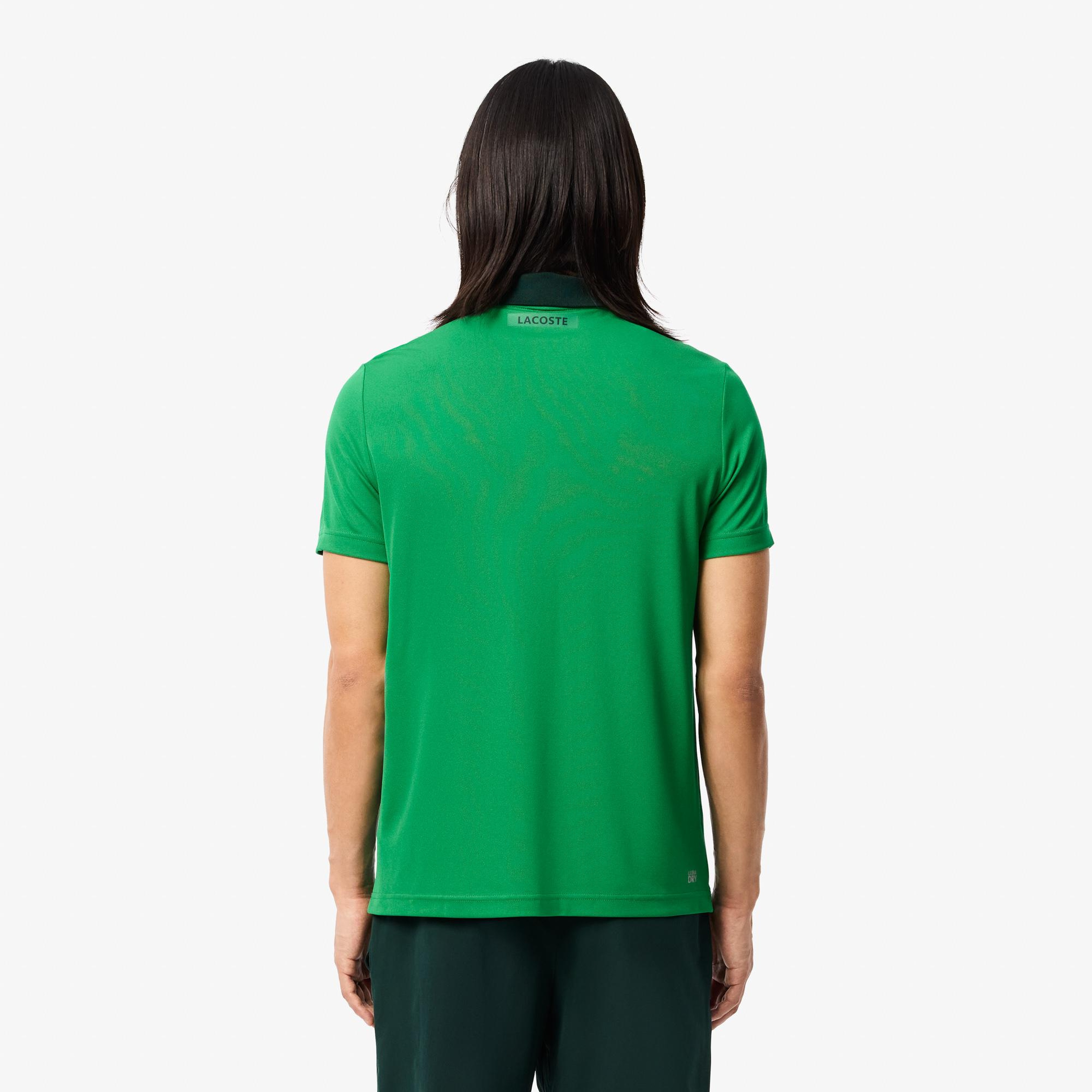Erkek Regular Fit Baskılı Yeşil Polo