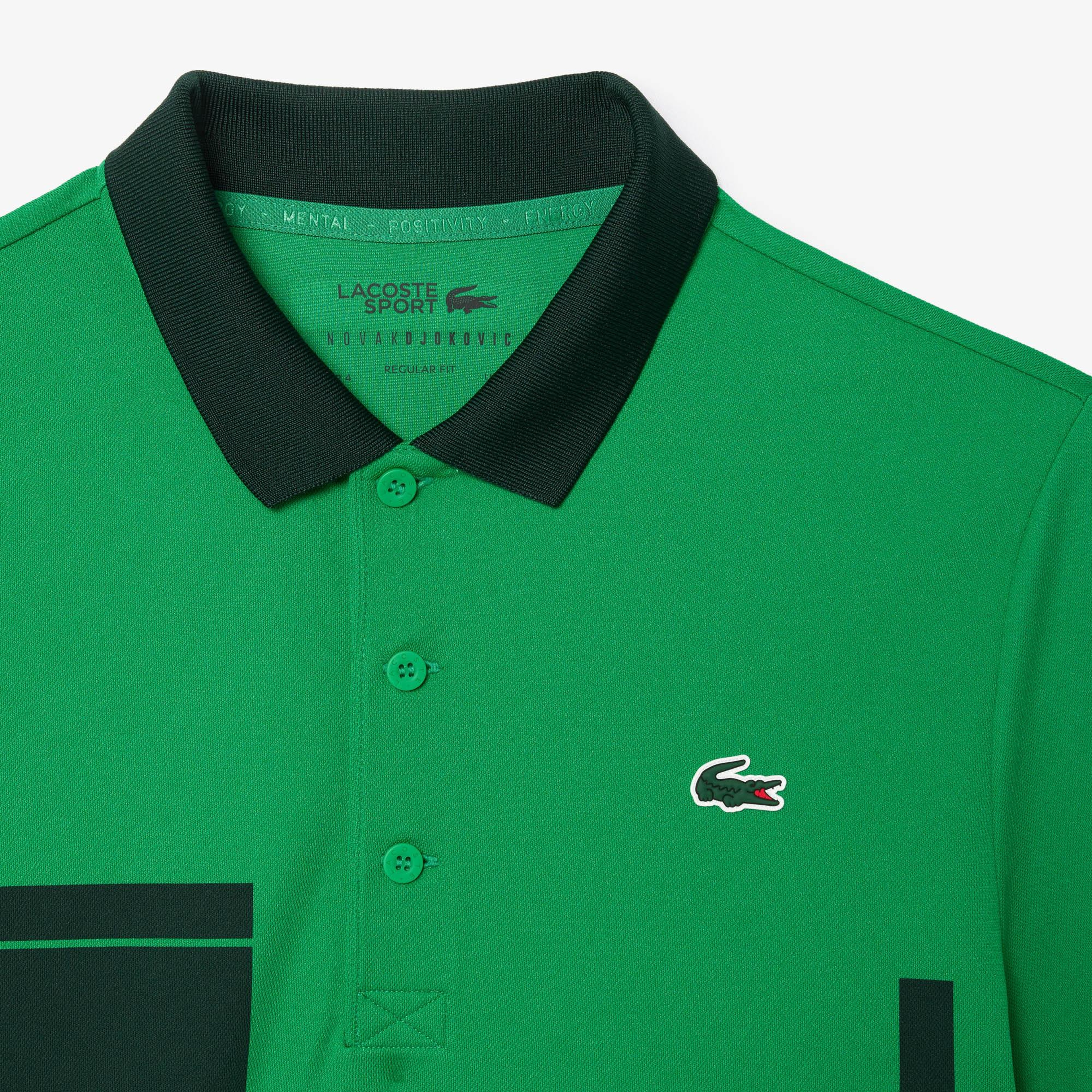 Erkek Regular Fit Baskılı Yeşil Polo