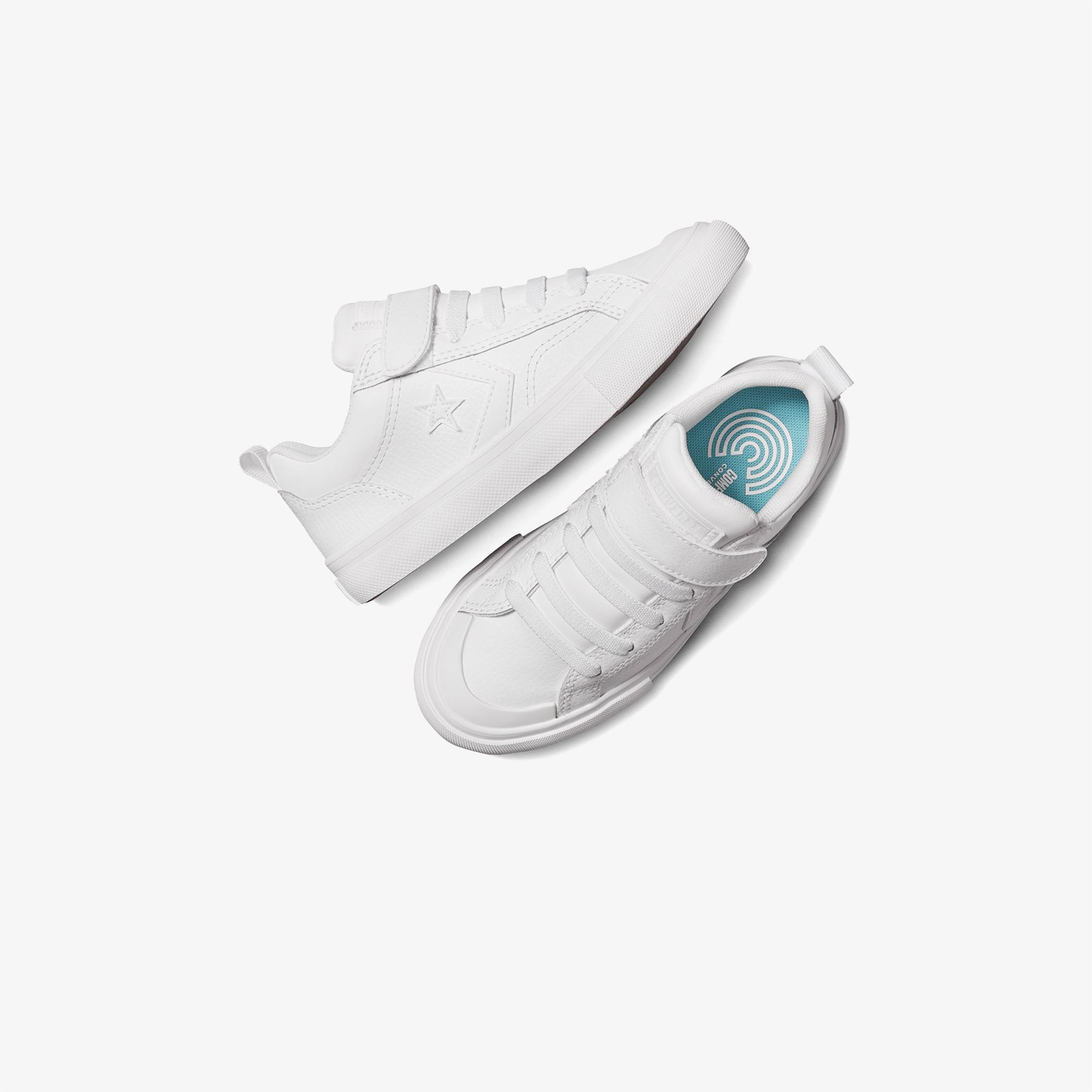 Converse Pro Blaze Strap Çocuk Beyaz Deri Sneaker