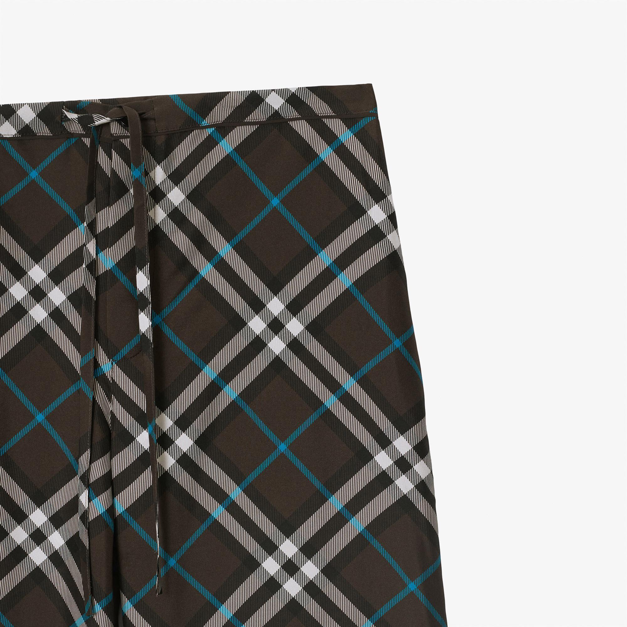 Burberry Kadın Kahverengi İpek Pantolon