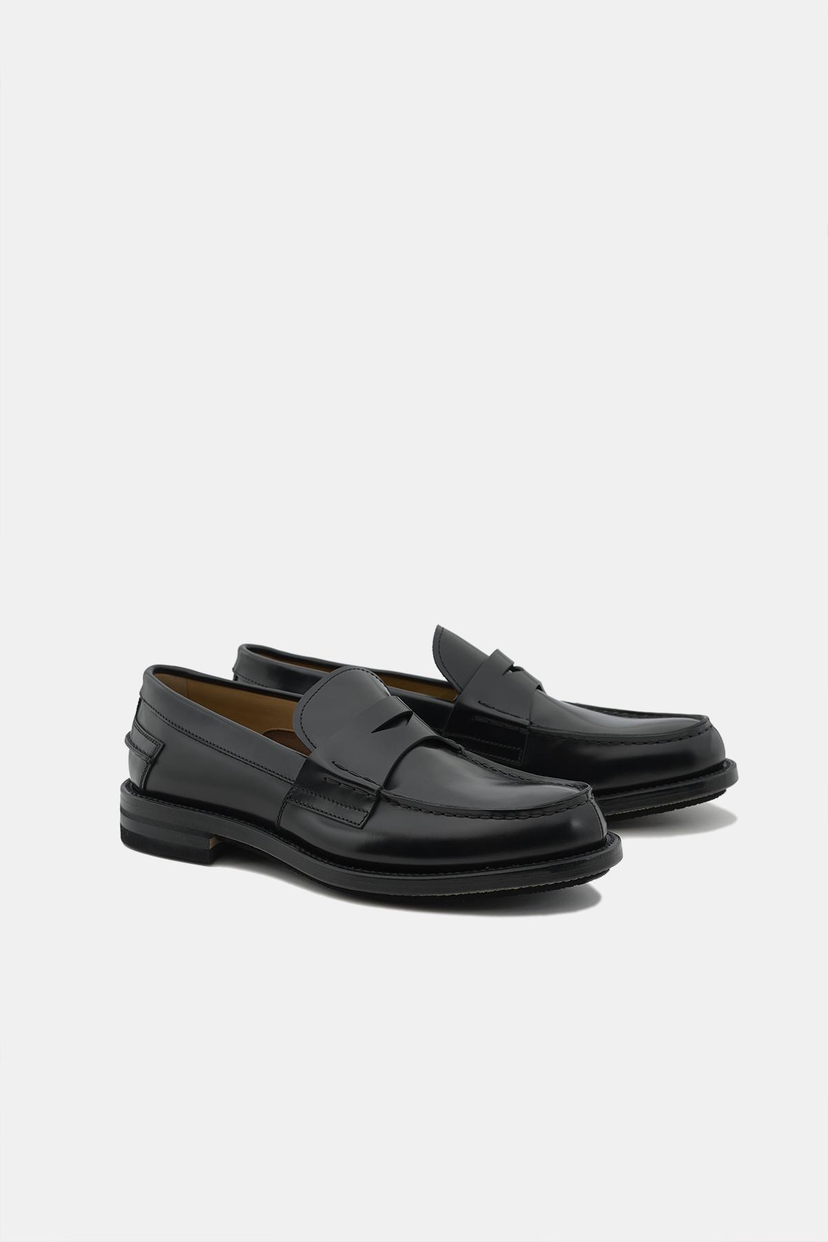 Erkek Siyah Deri Loafer