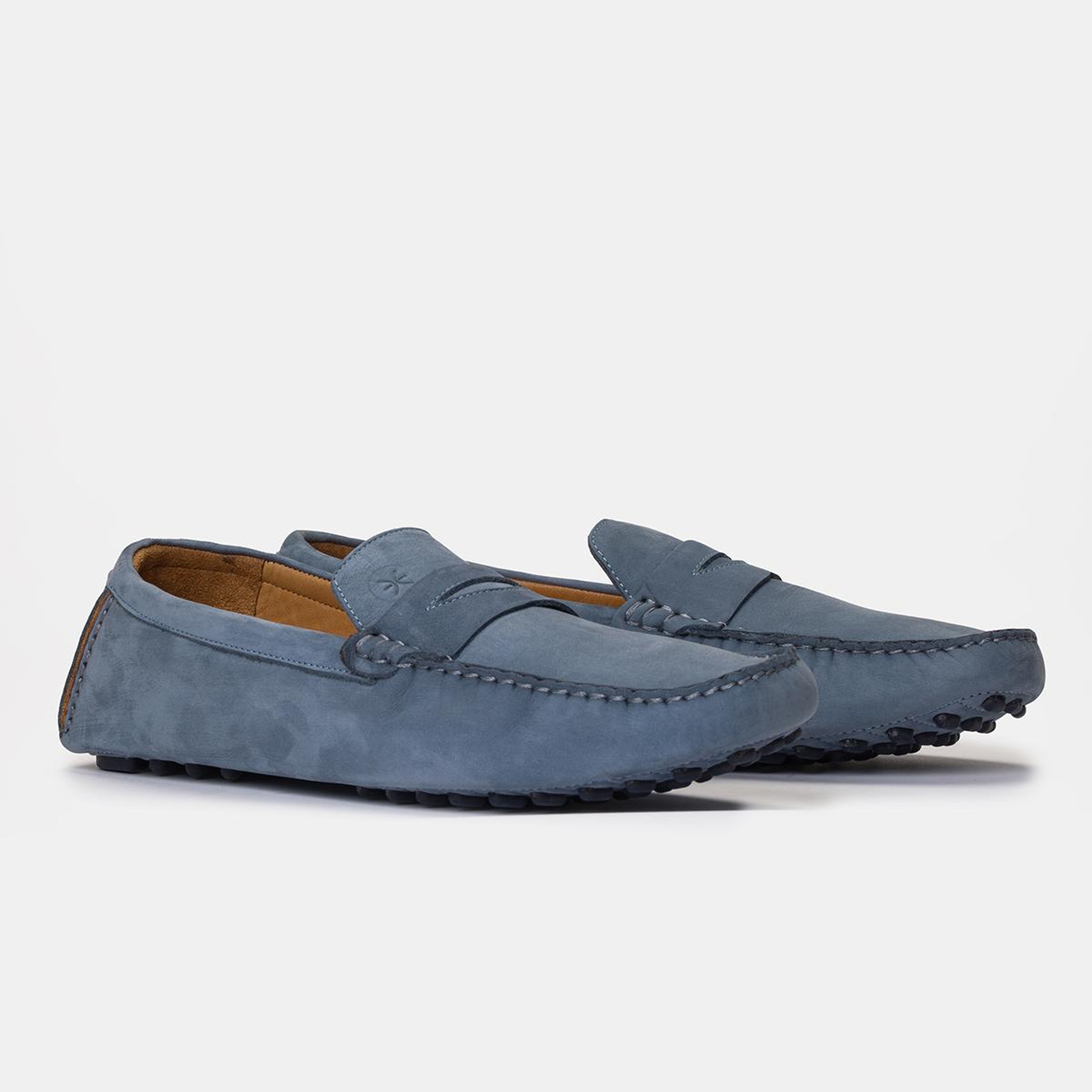 Erkek Açık Mavi Nubuk Loafer