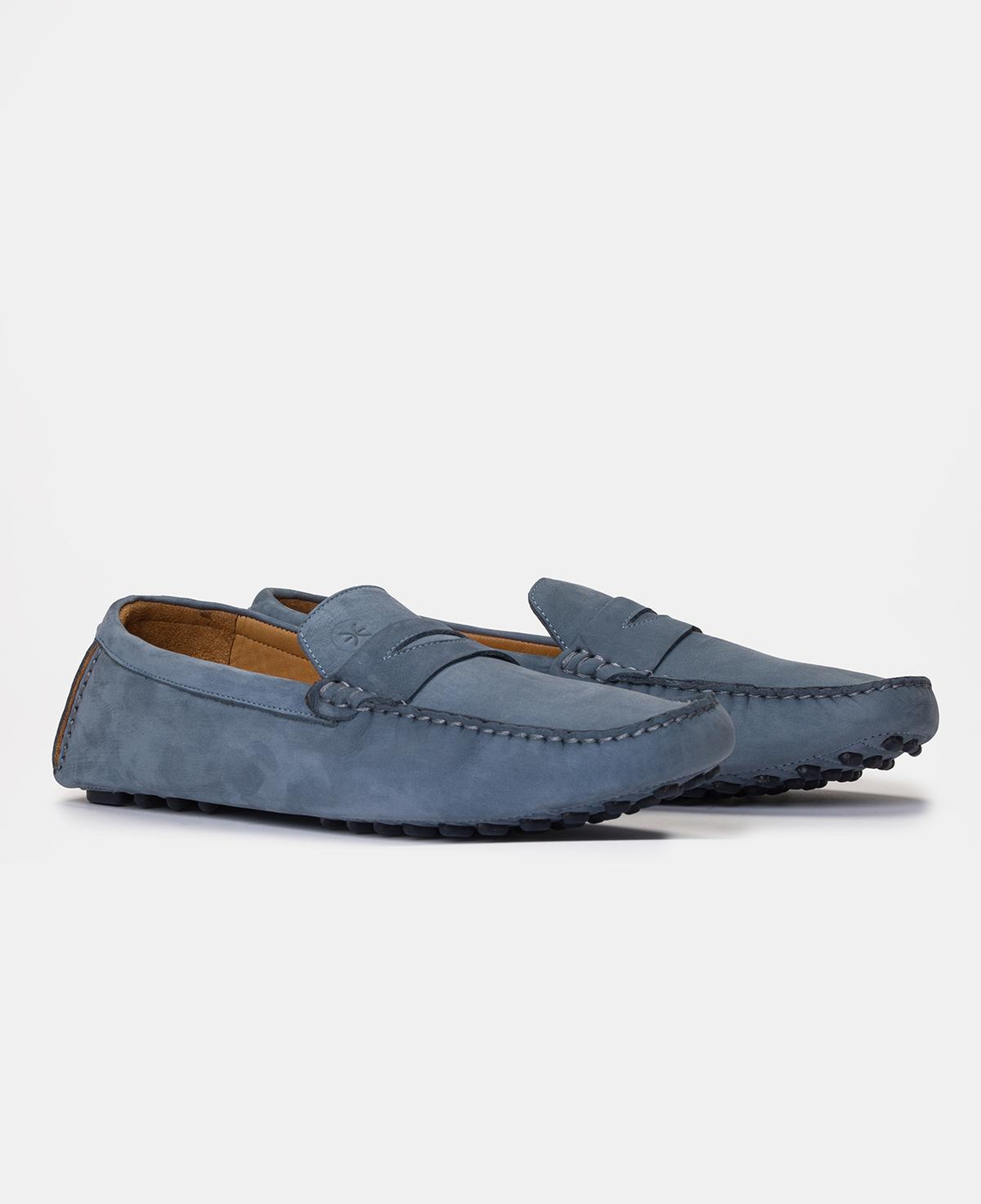 Erkek Açık Mavi Nubuk Loafer