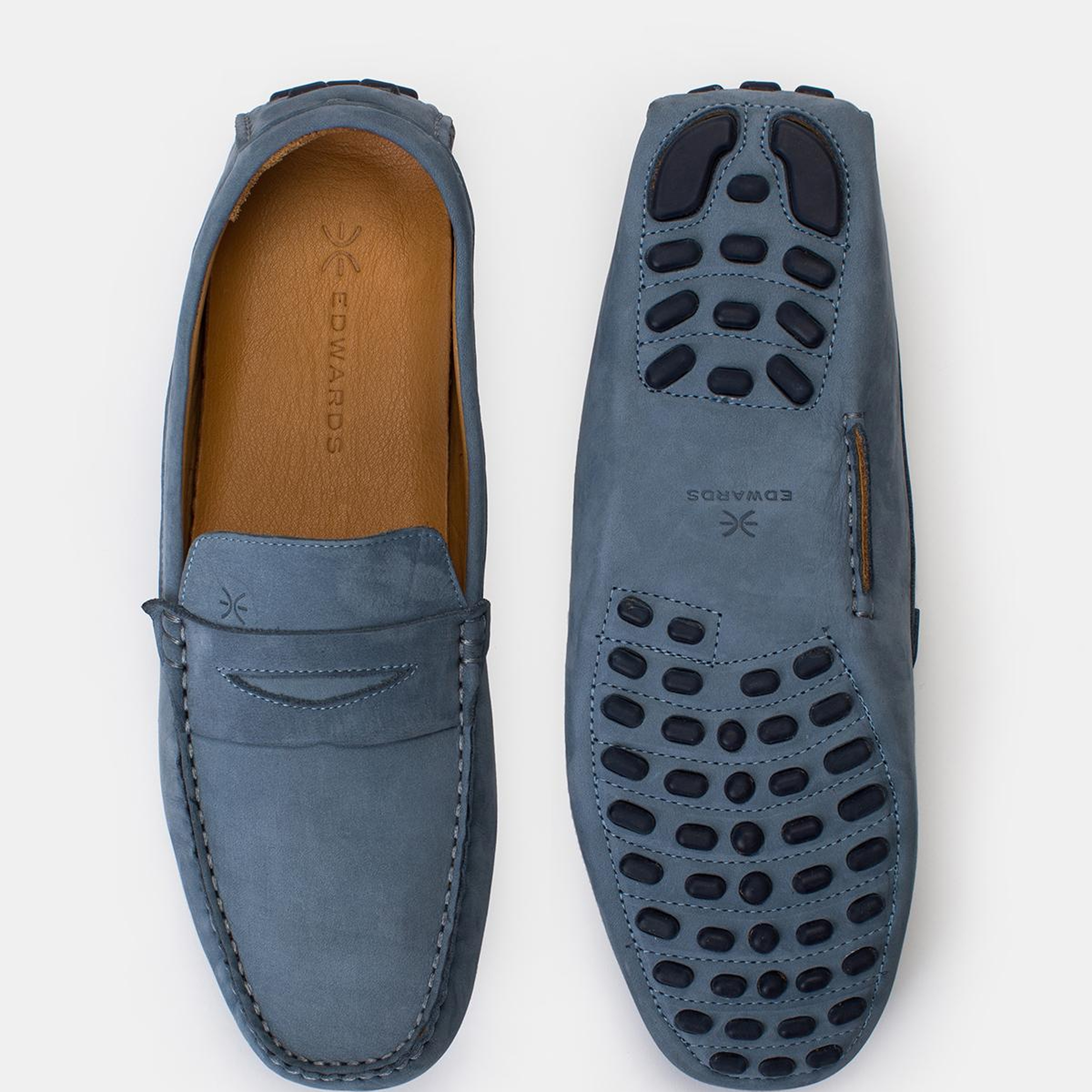 Erkek Açık Mavi Nubuk Loafer
