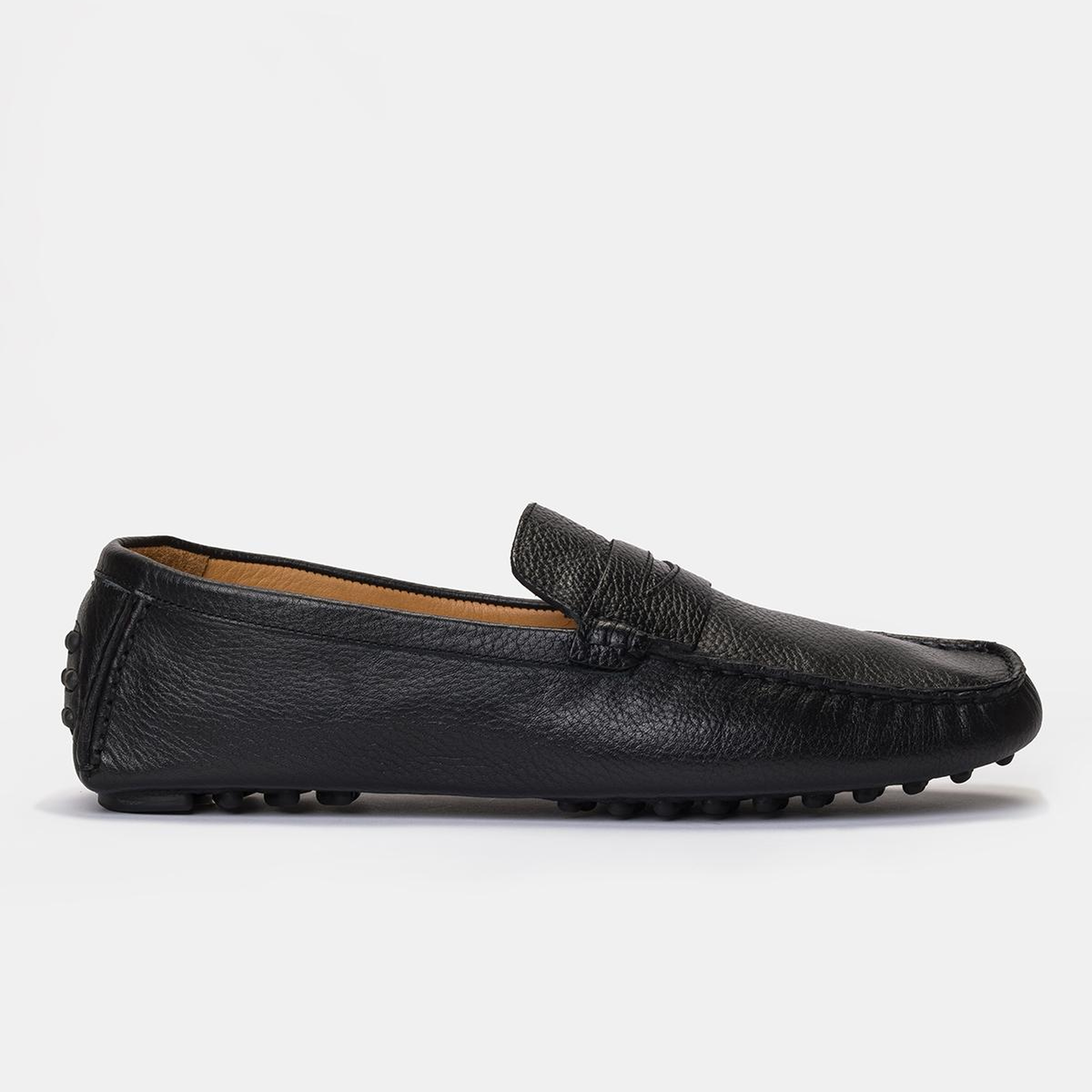 Erkek Siyah Deri Loafer