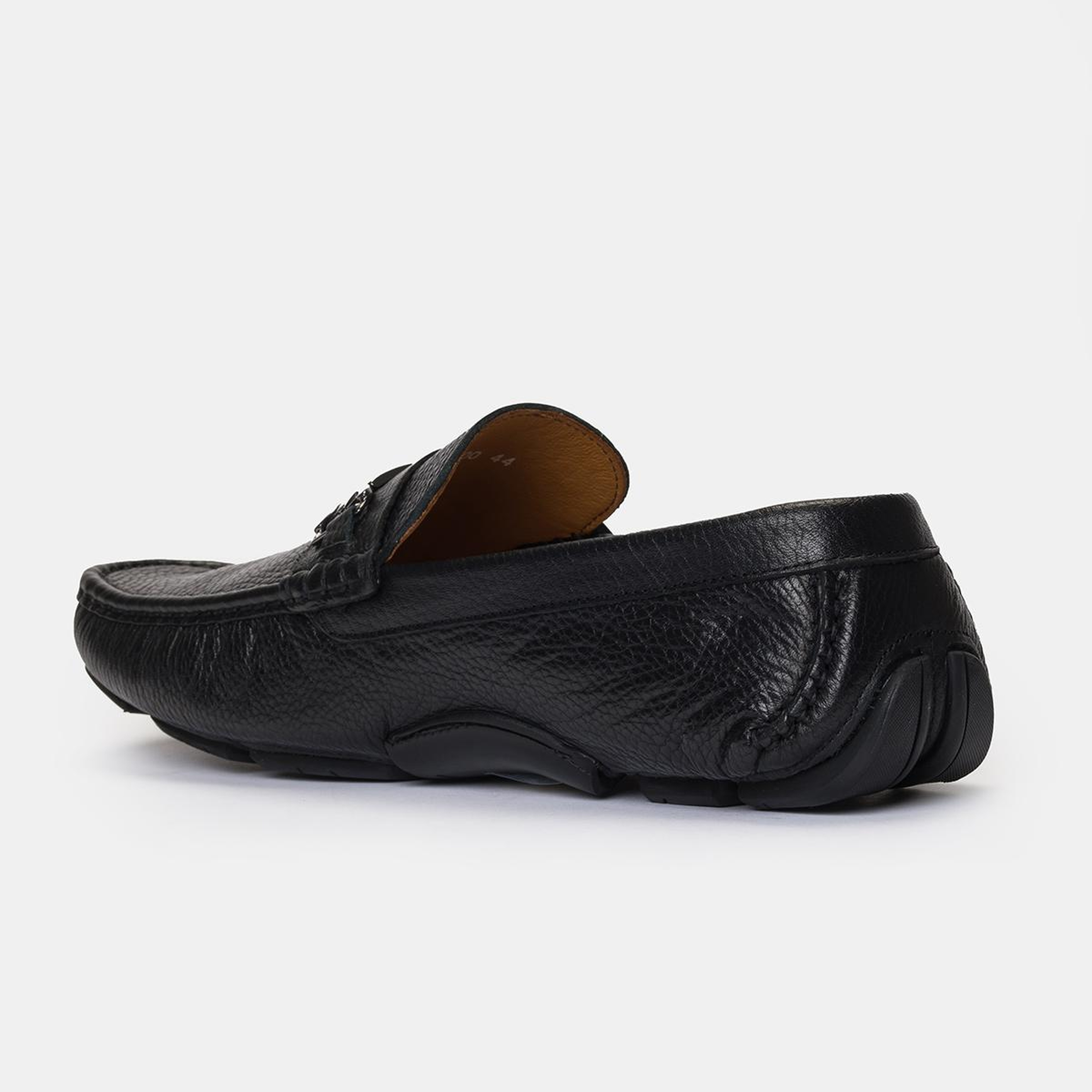 Erkek Siyah Deri Tokalı Loafer