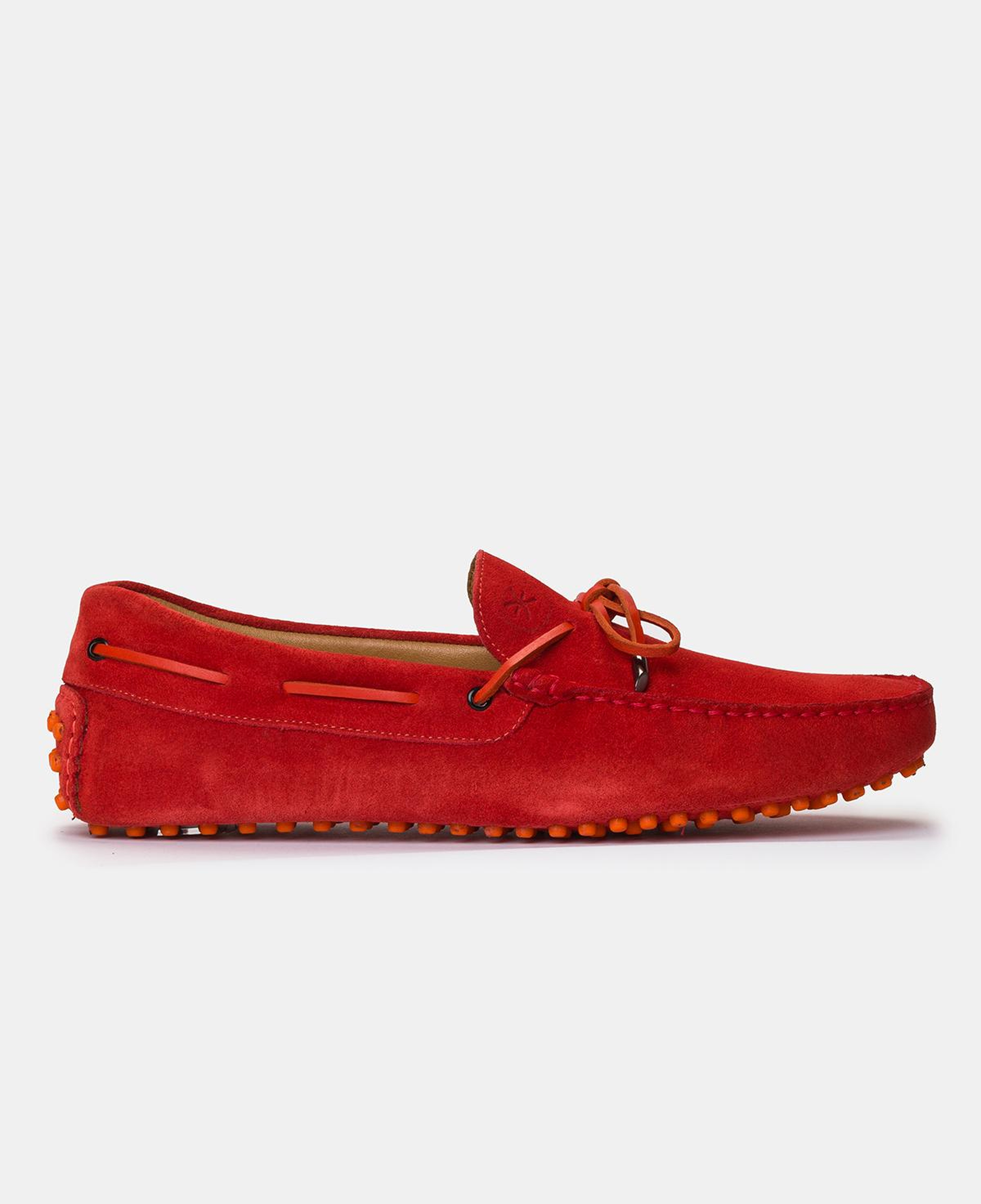 Erkek Kırmızı Bağcık Detaylı Süet Loafer