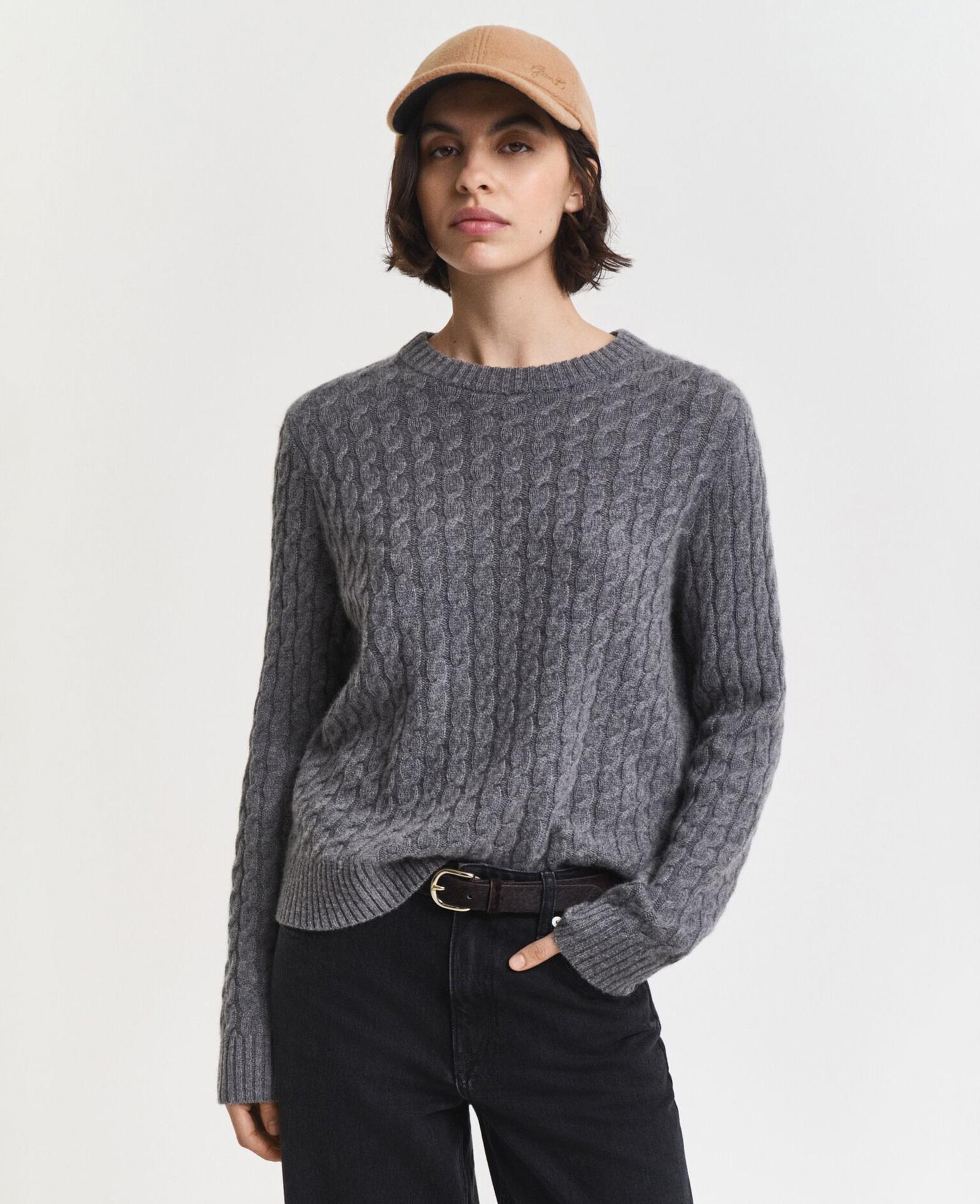 GANT Kadın Gri Regular Fit Triko