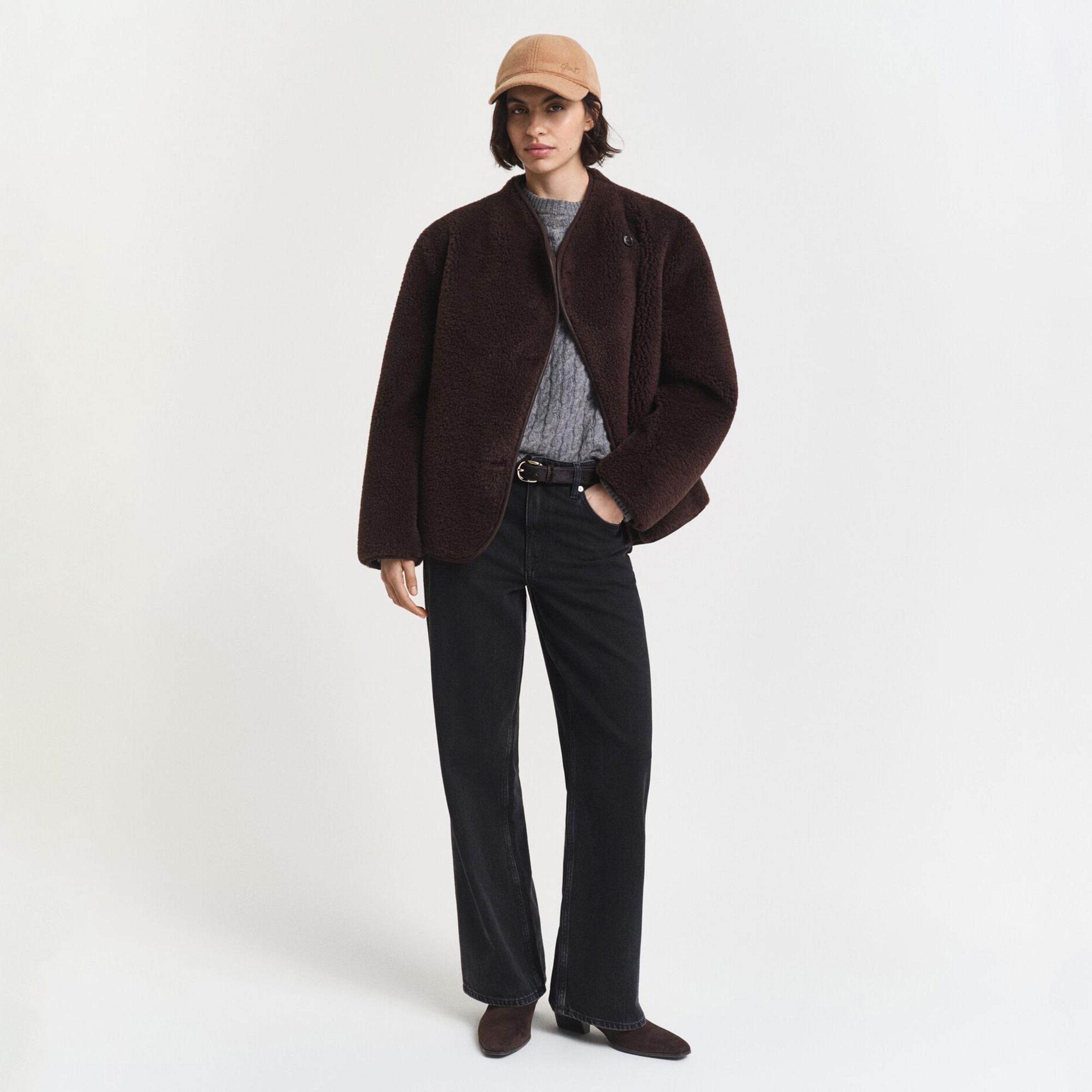 GANT Kadın Gri Regular Fit Triko
