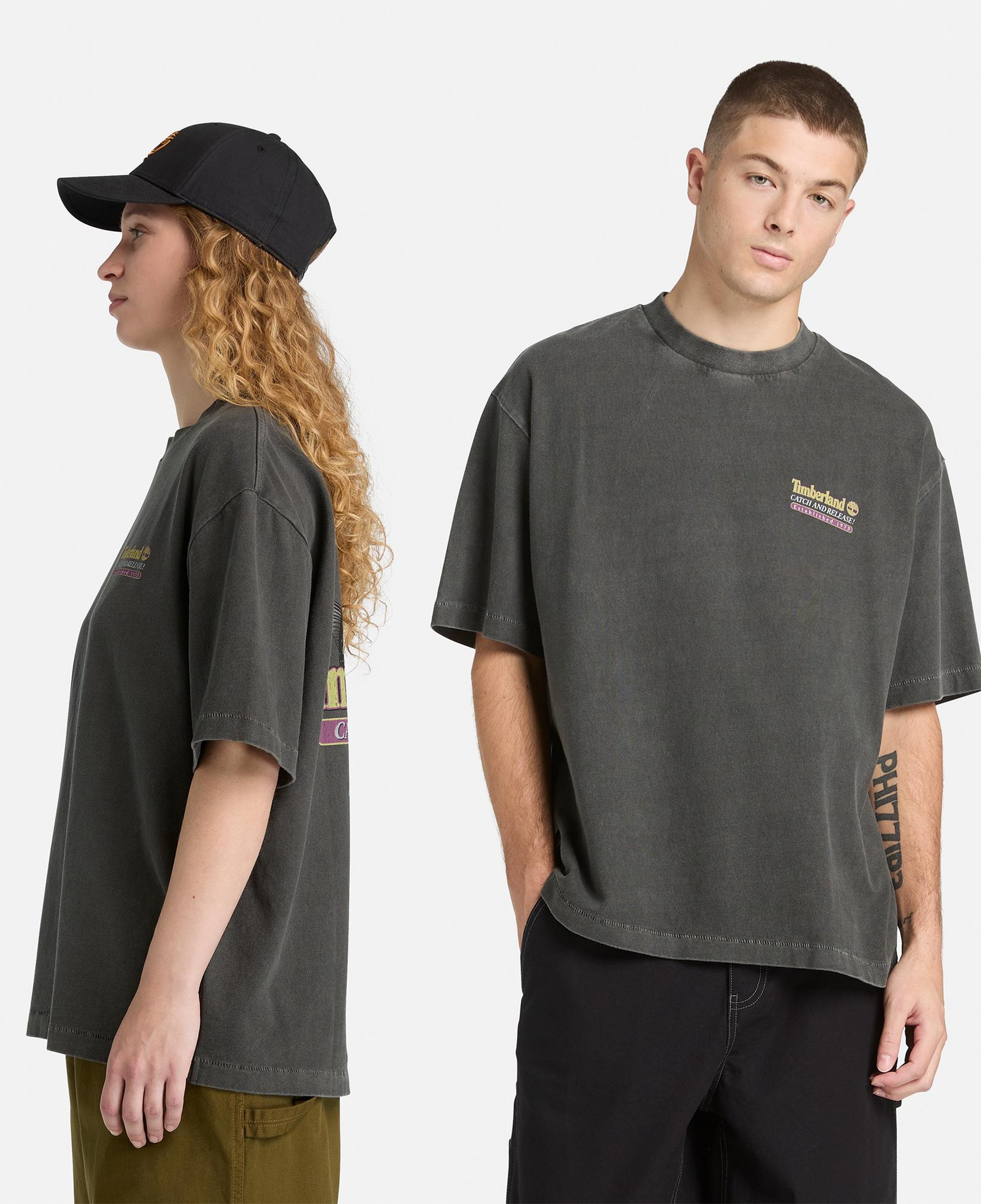 Timberland Fly Fishing Graphic Erkek Siyah T-Shirt