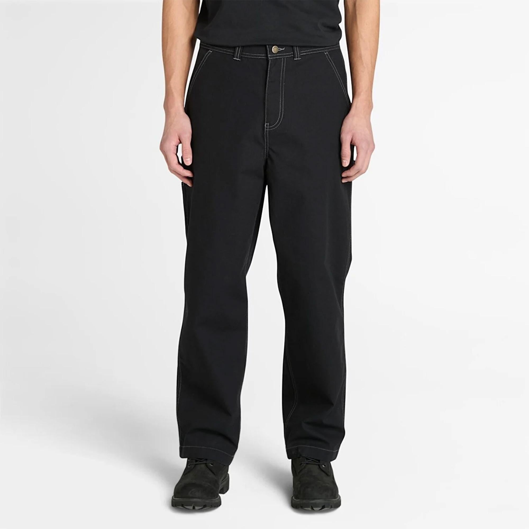Timberland Washed Duck Canvas Carpenter Erkek Siyah Pantolon