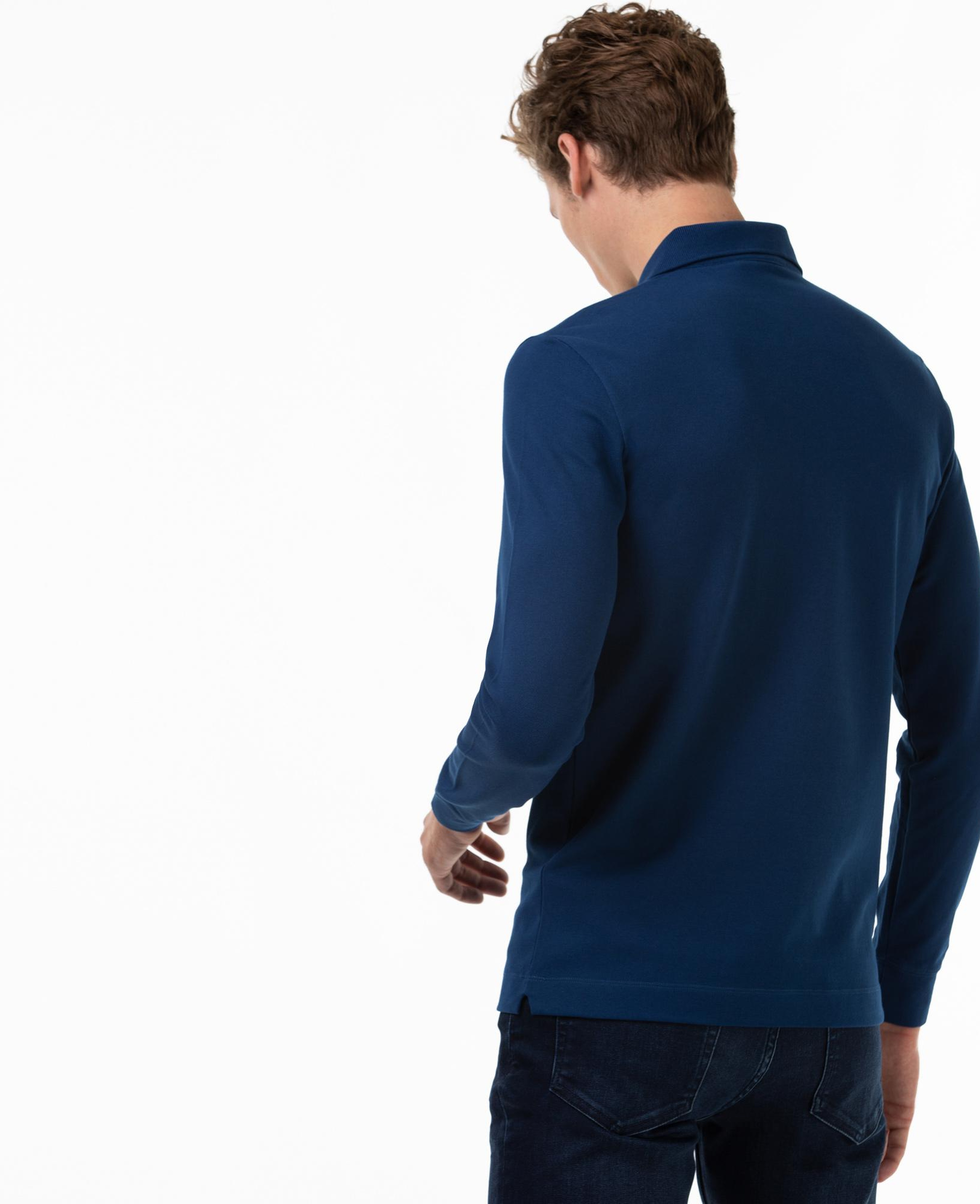 Erkek Regular Fit Uzun Kollu Lacivert Paris Polo