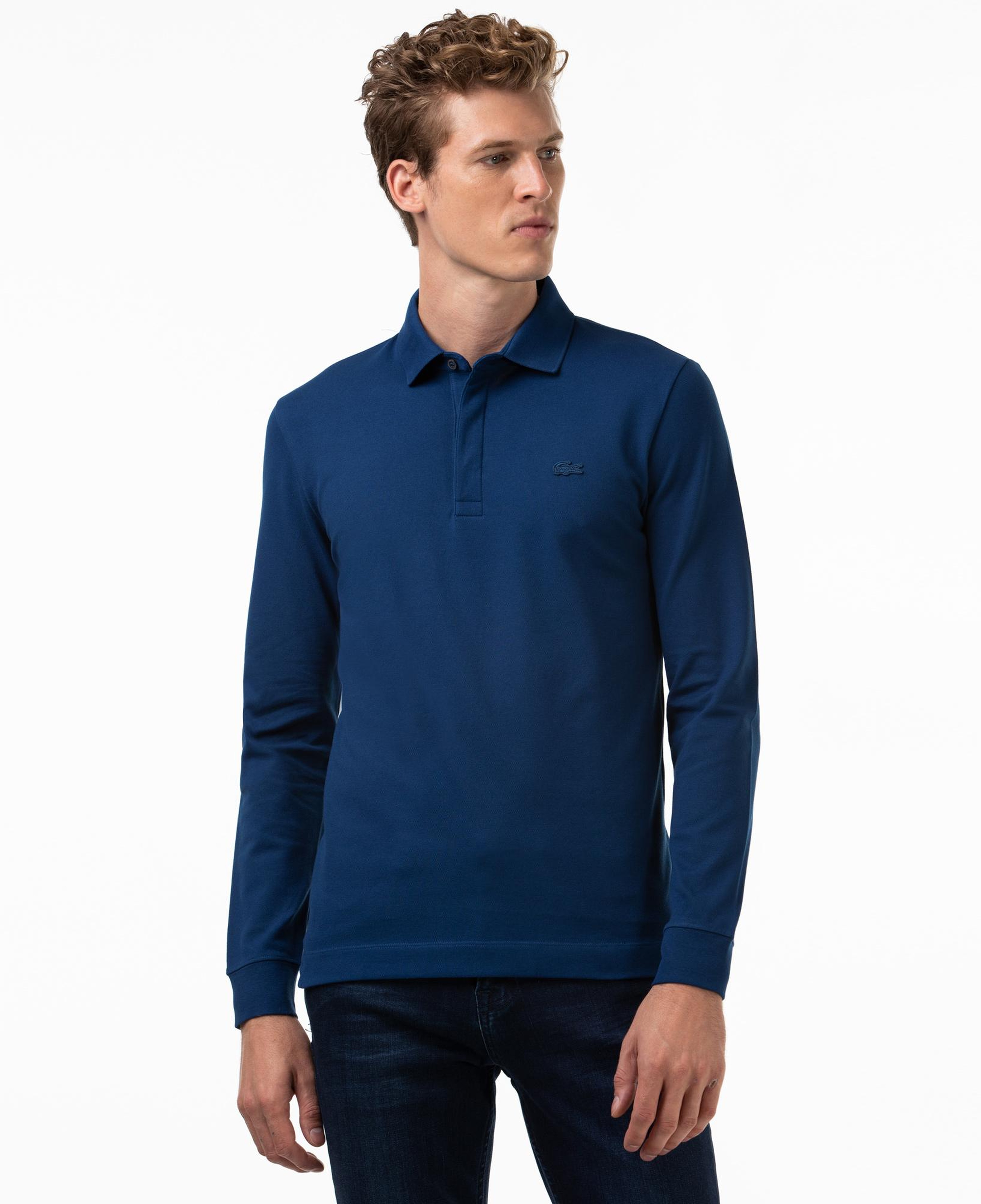 Erkek Regular Fit Uzun Kollu Lacivert Paris Polo