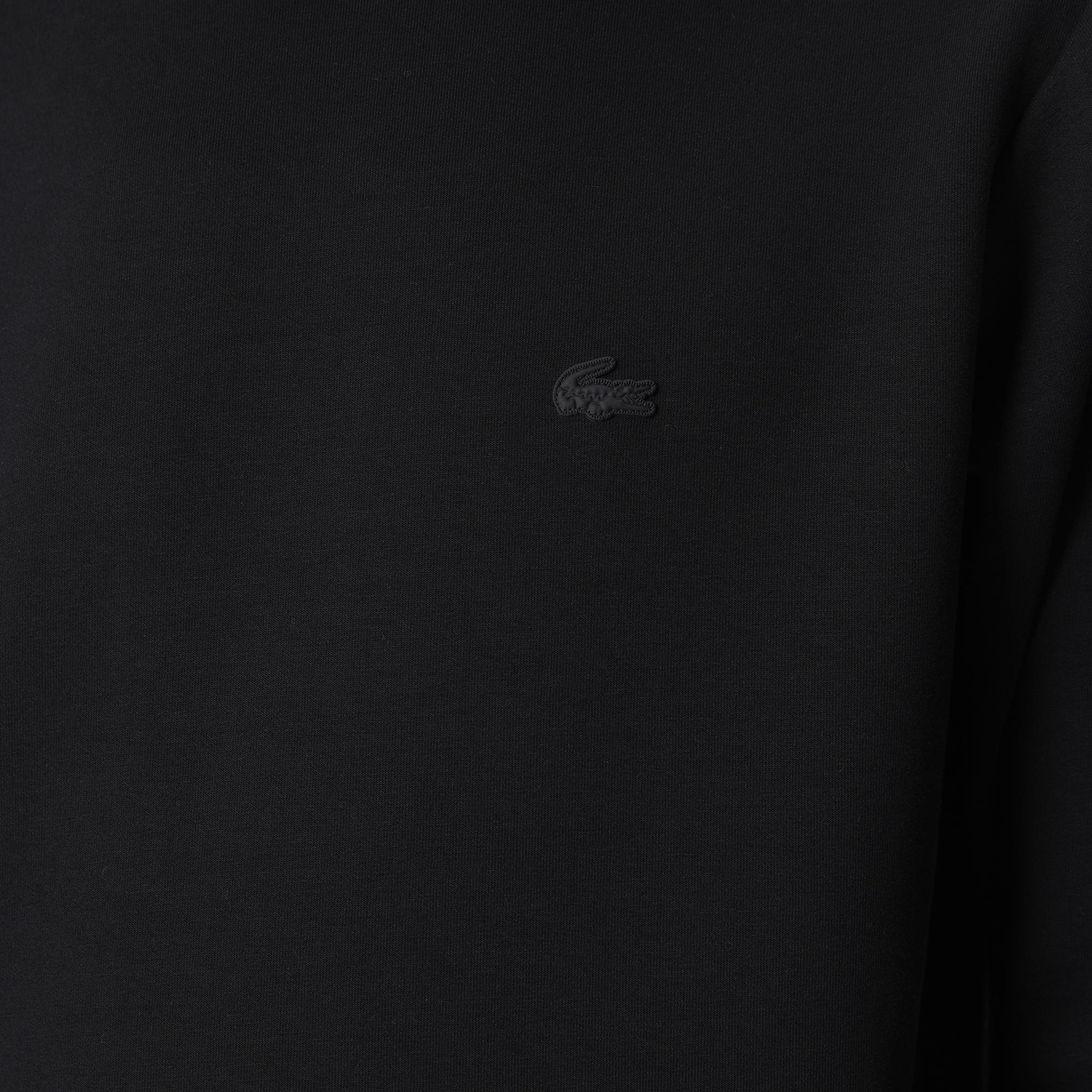 Erkek Slim Fit Kapüşonlu Siyah Sweatshirt