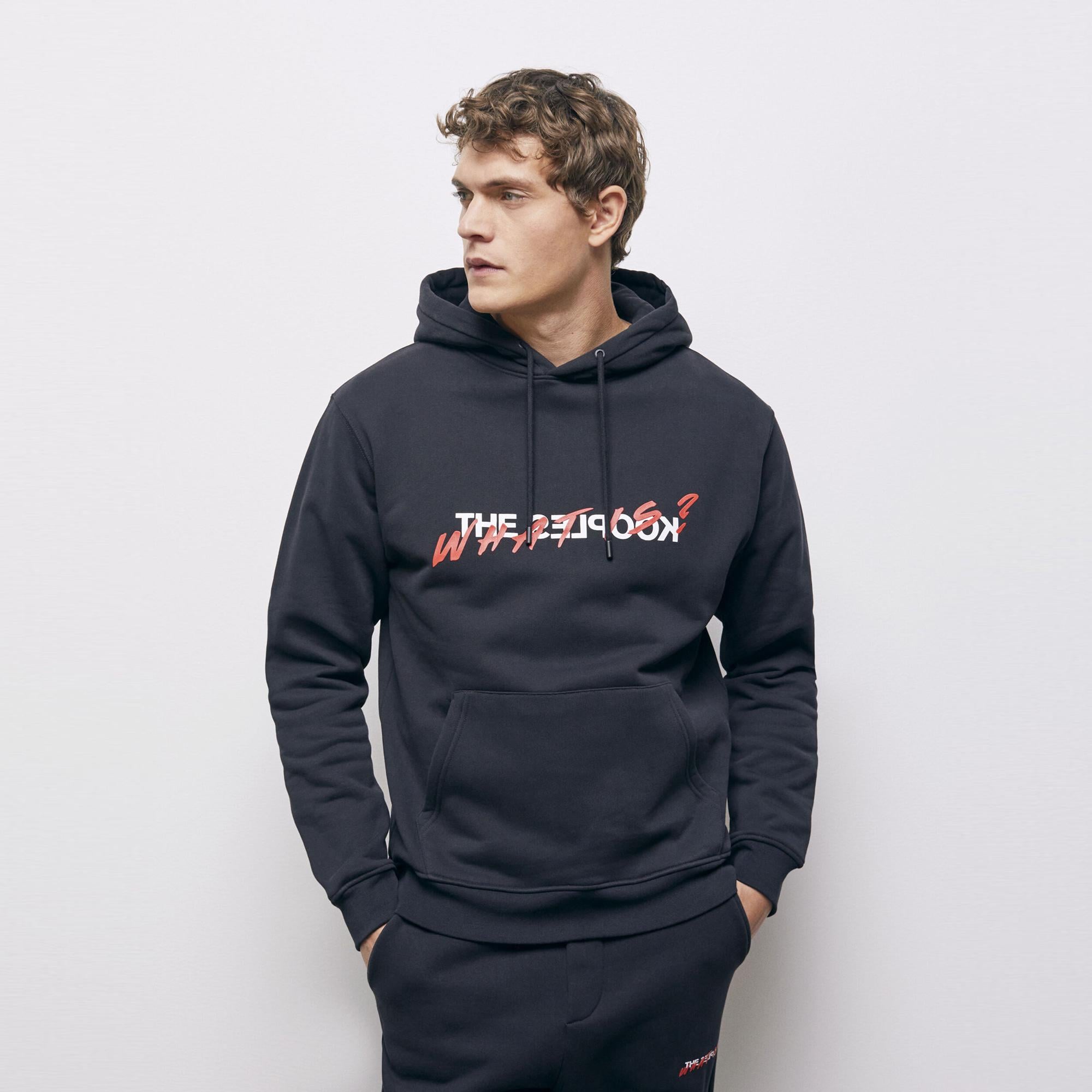 The Kooples Classic Erkek Siyah Sweatshirt