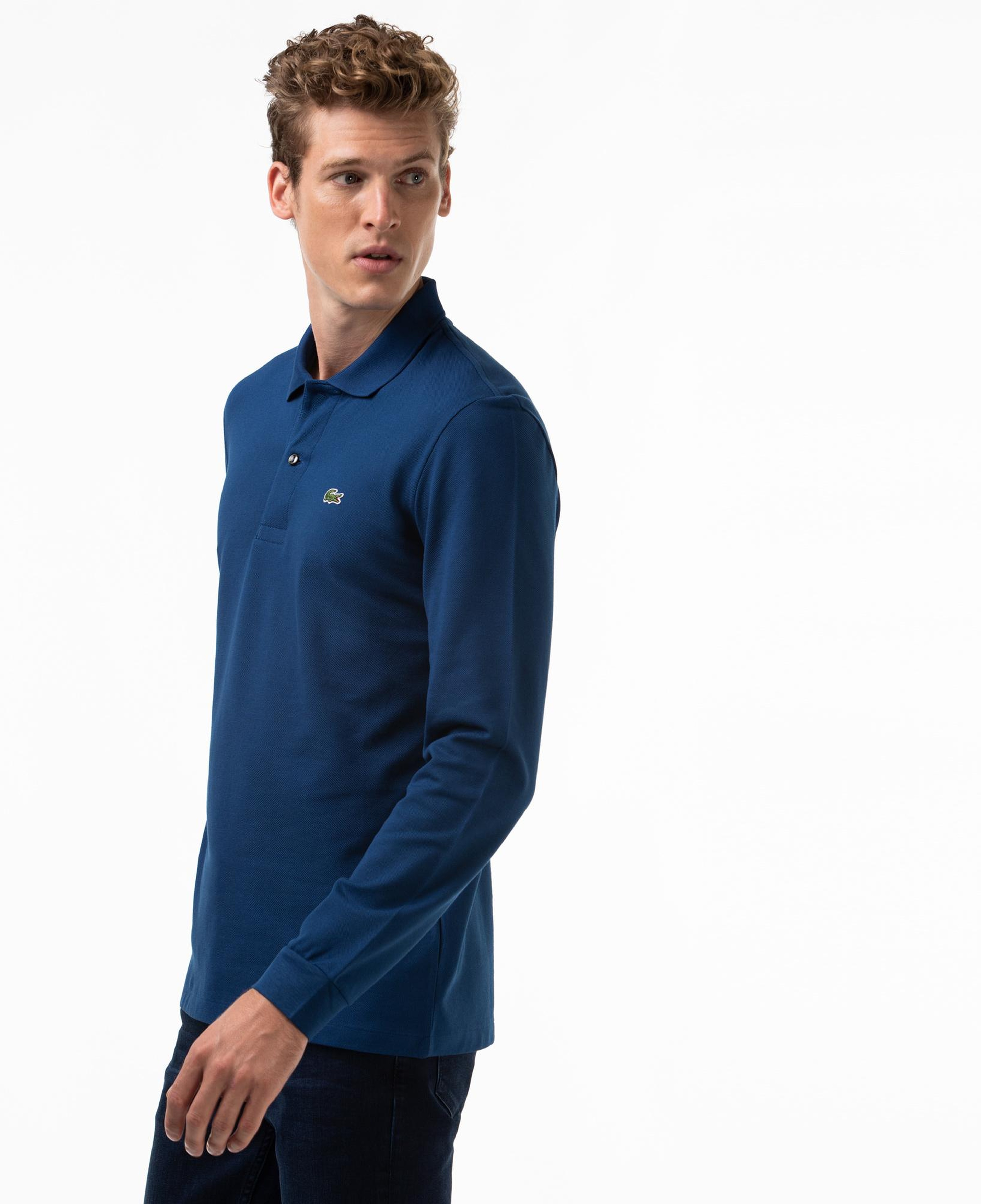 L.12.12 Erkek Classic Fit Uzun Kollu Lacivert Polo