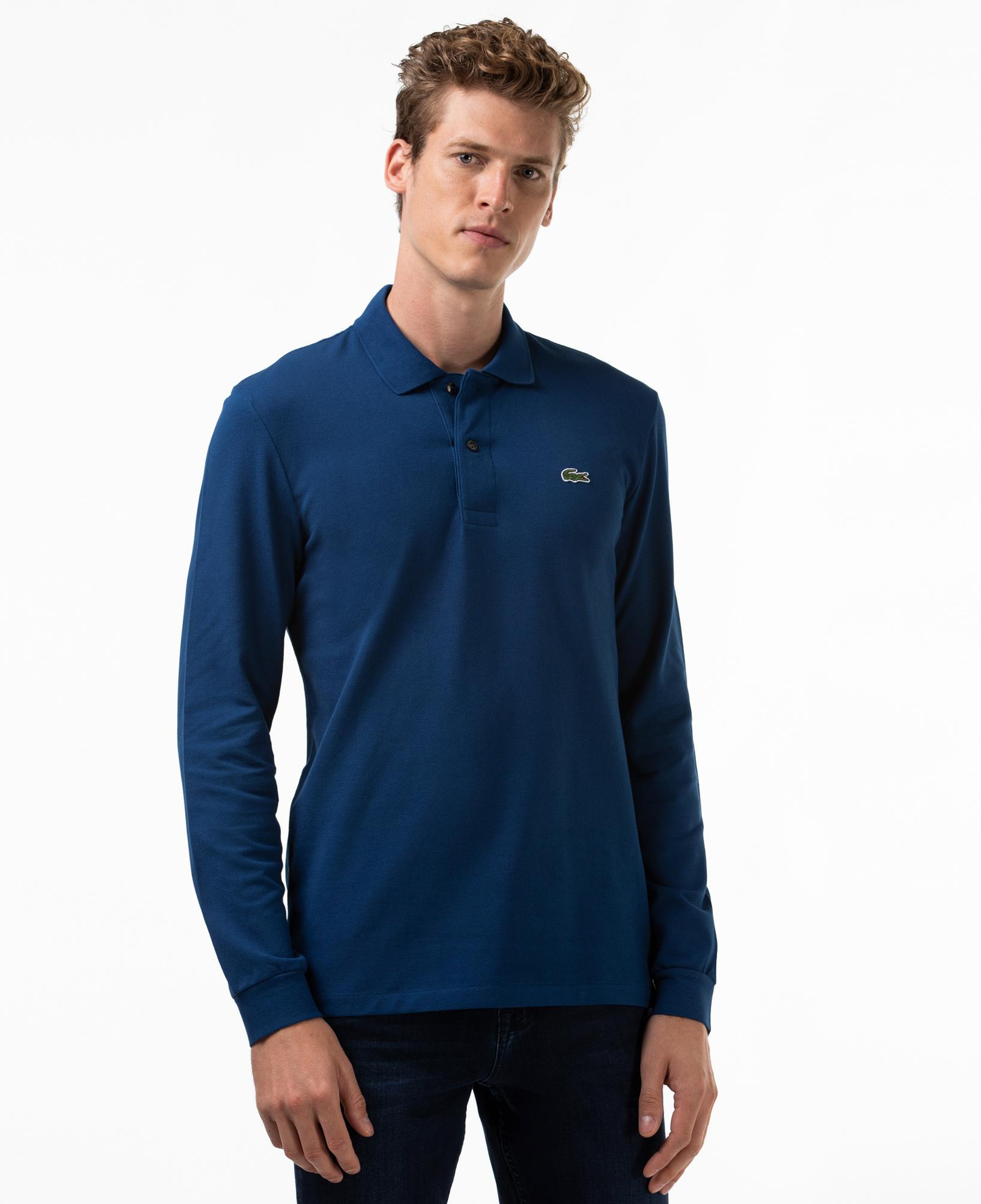L.12.12 Erkek Classic Fit Uzun Kollu Lacivert Polo