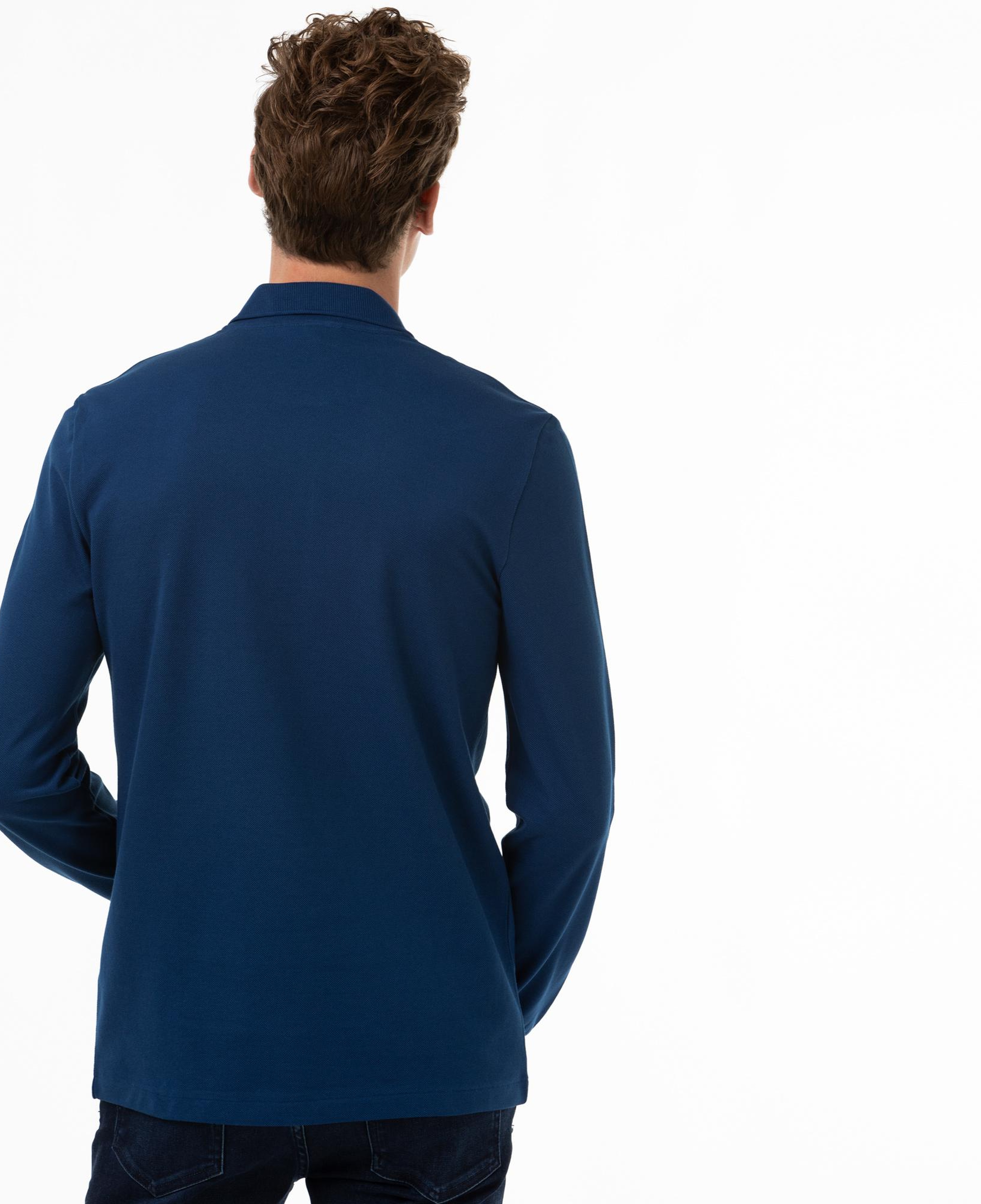 L.12.12 Erkek Classic Fit Uzun Kollu Lacivert Polo