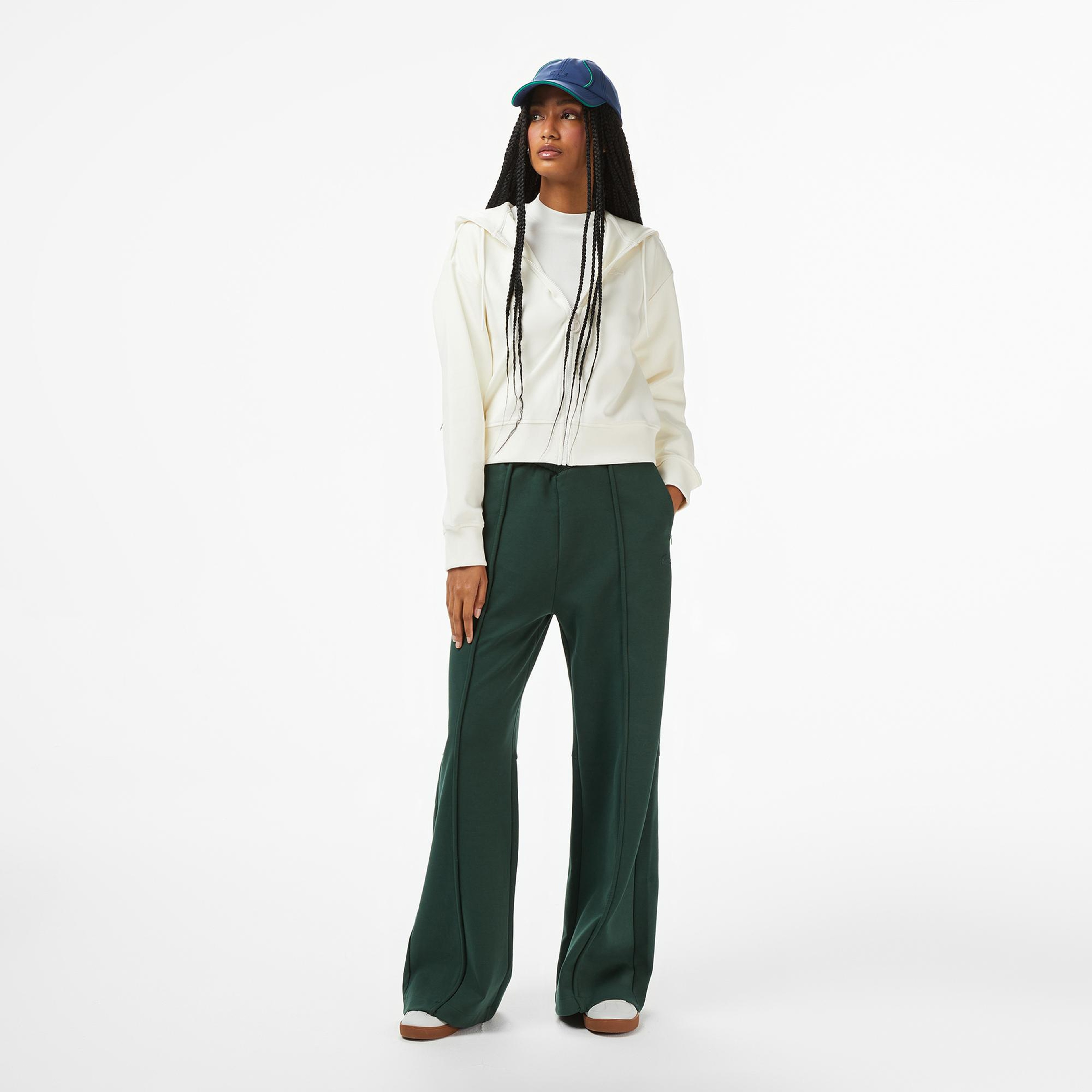 Lacoste x House of SuperStep Regular Fit Kadın Beyaz Sweatshirt