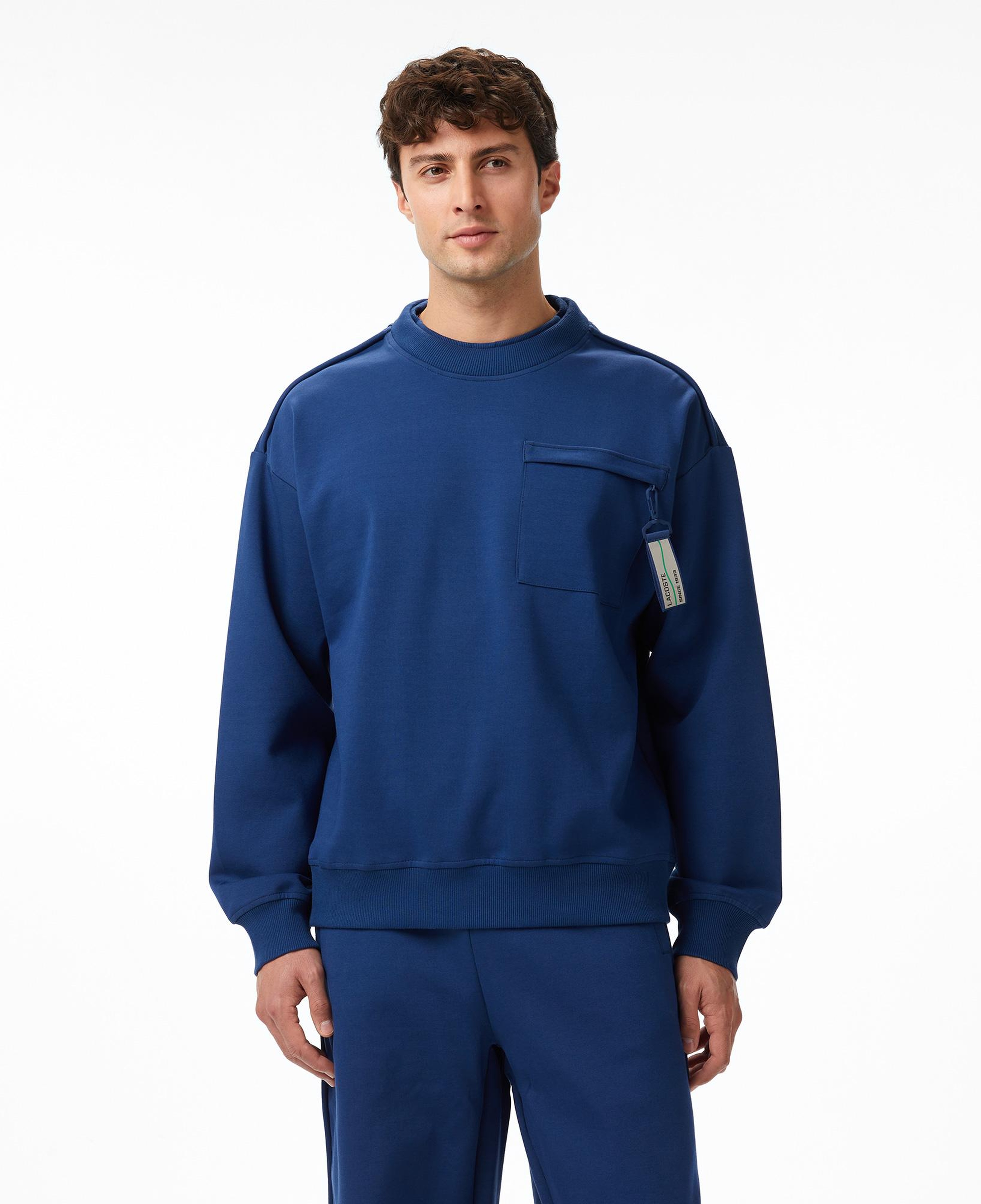 Lacoste x House of SuperStep Sport Erkek Mavi Sweatshirt