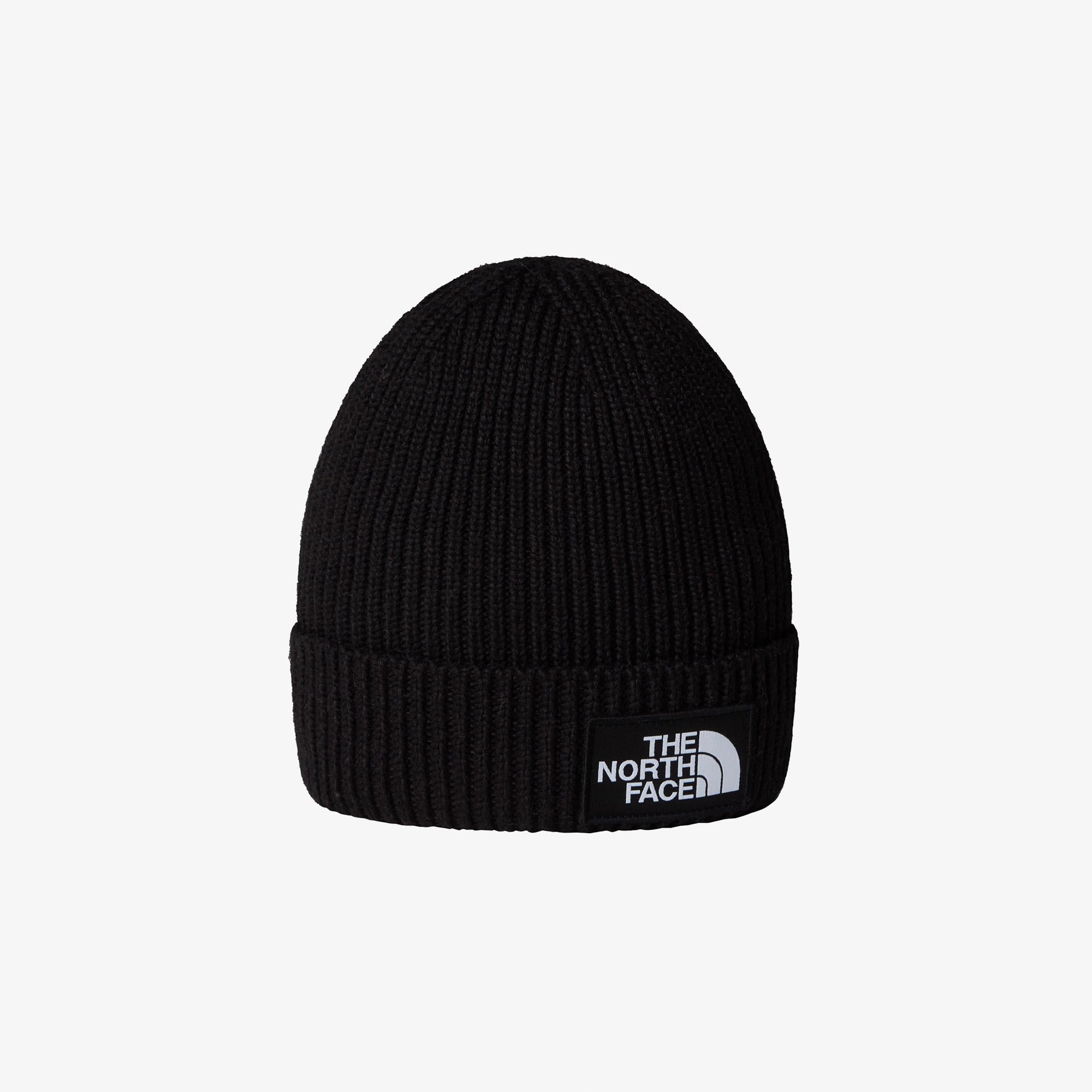 The North Face Logo Box Cuffed Çocuk Siyah Bere