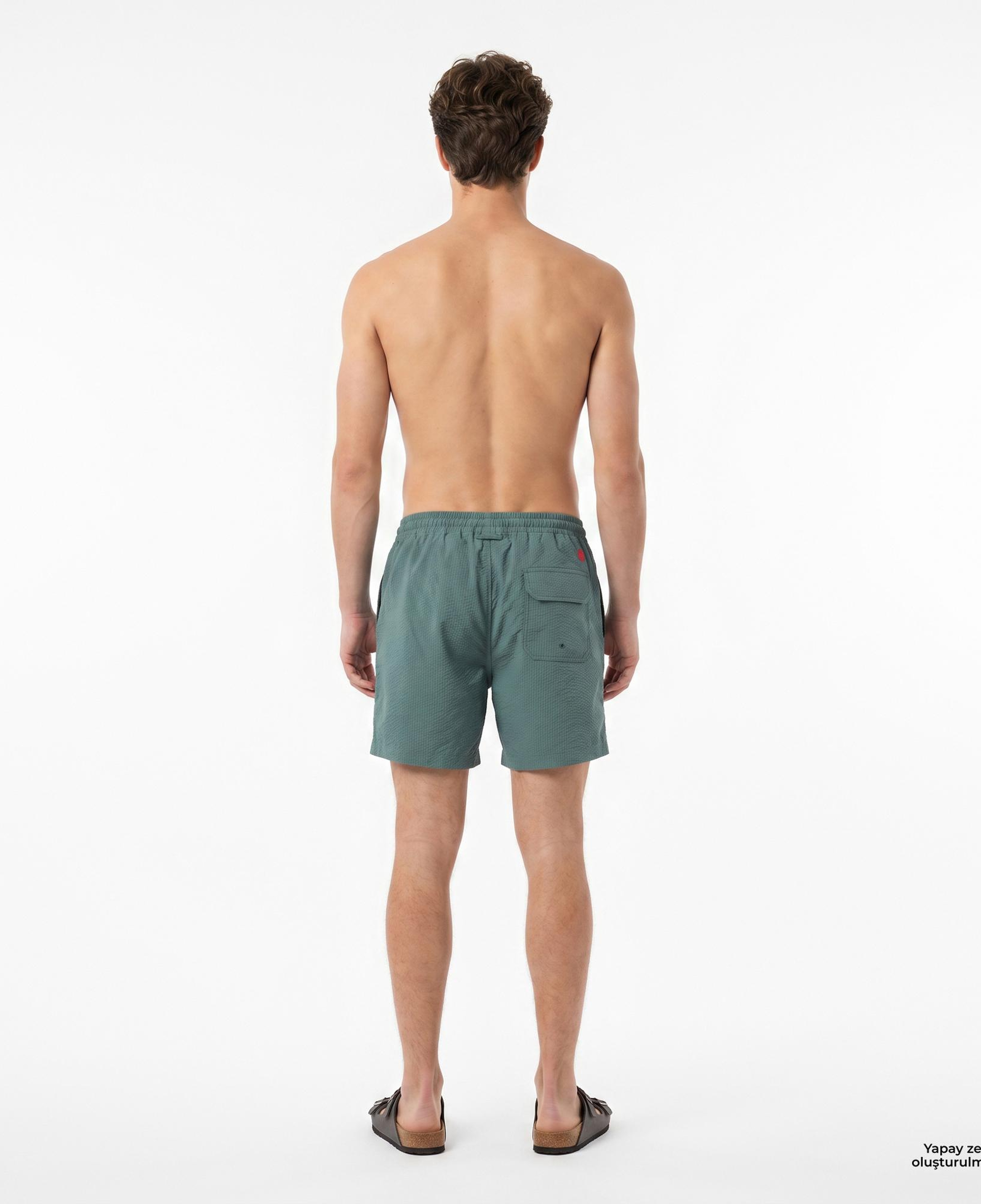 UNITED4 Comfort Fit Erkek Mavi Deniz Şortu