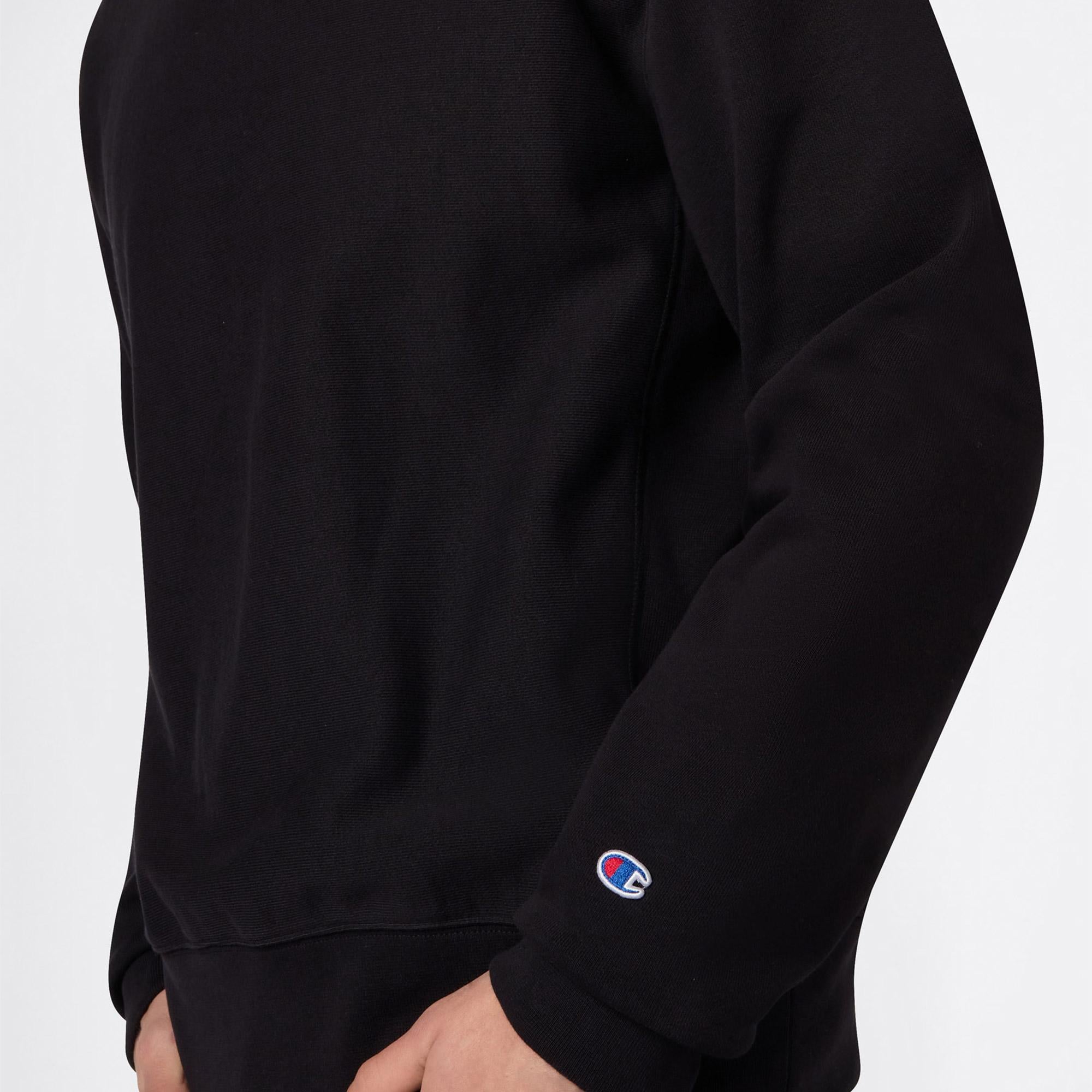 Champion Crewneck Regular Fit Erkek Siyah Sweatshirt