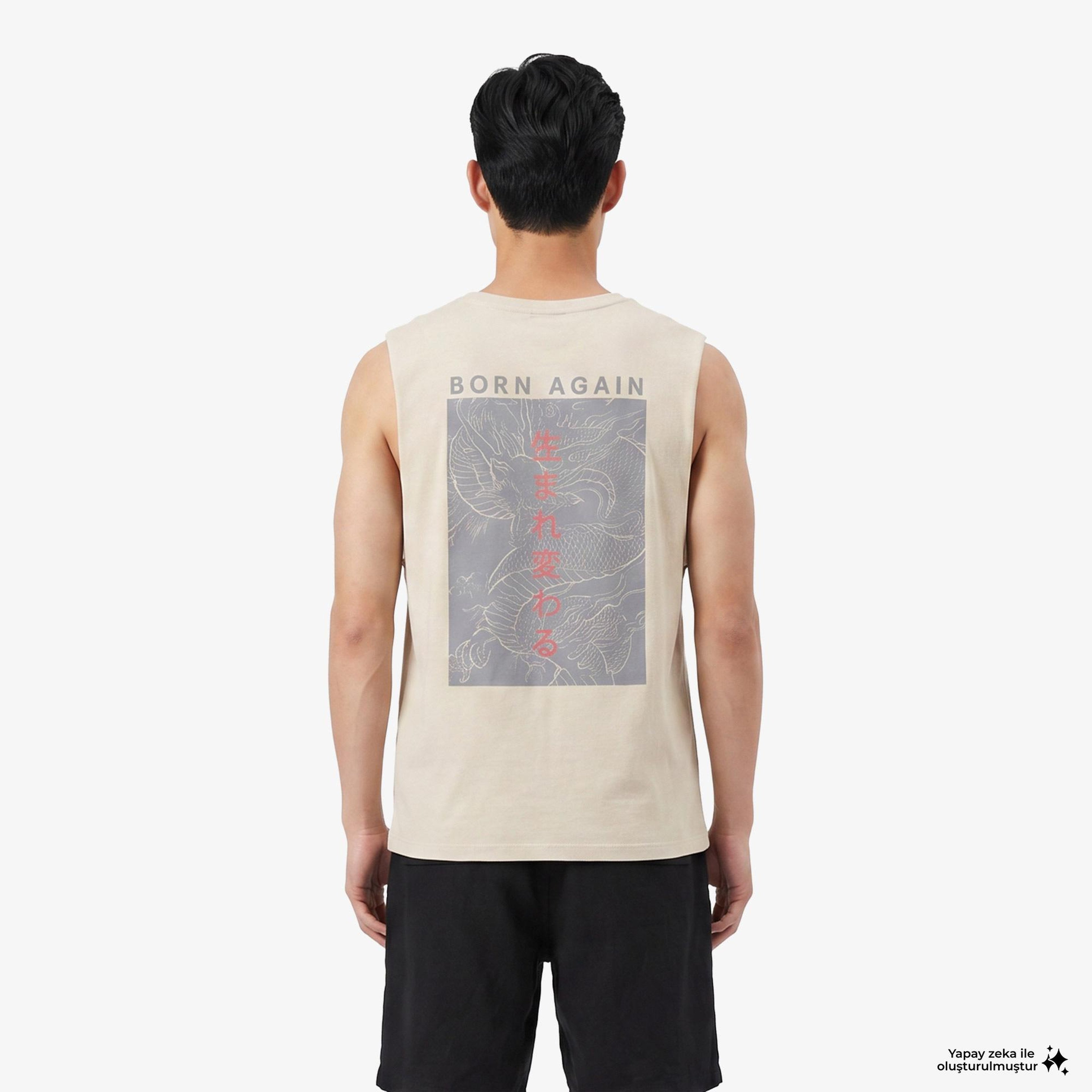 UNITED4 Regular Fit Erkek Krem T-Shirt