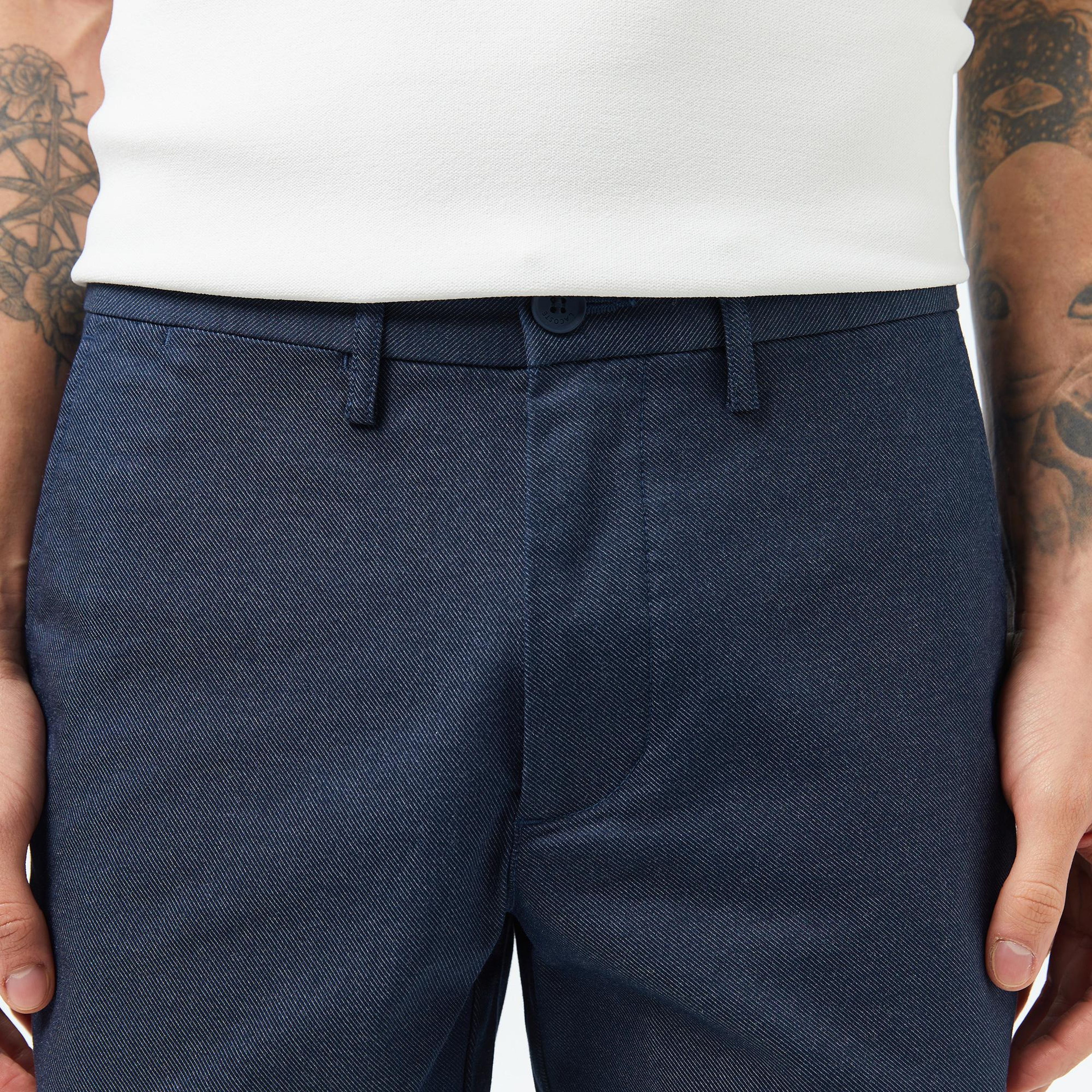 Erkek Slim Fit Lacivert Bermuda Şort