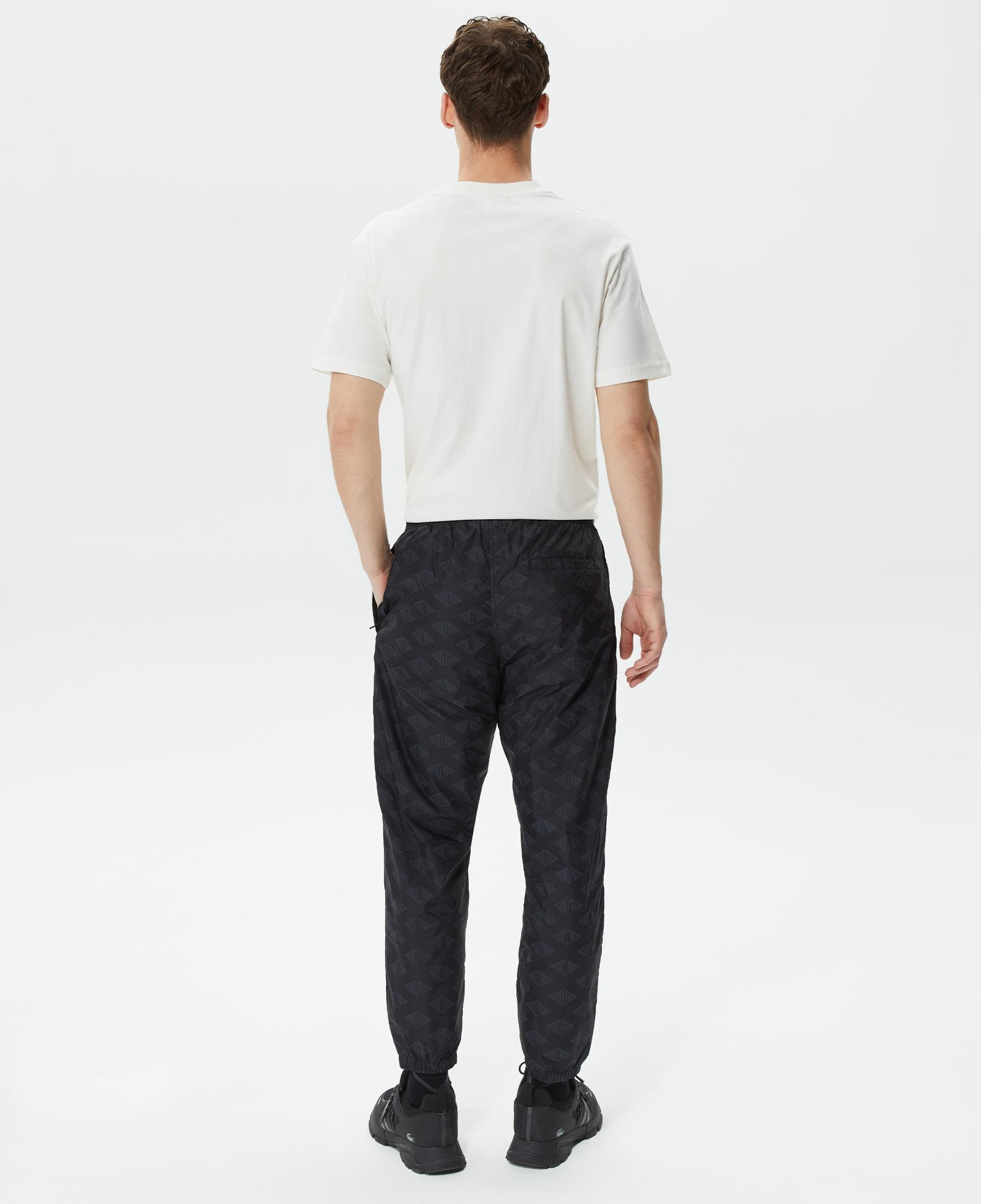 Erkek Regular Fit Monogram Siyah Eşofman Altı