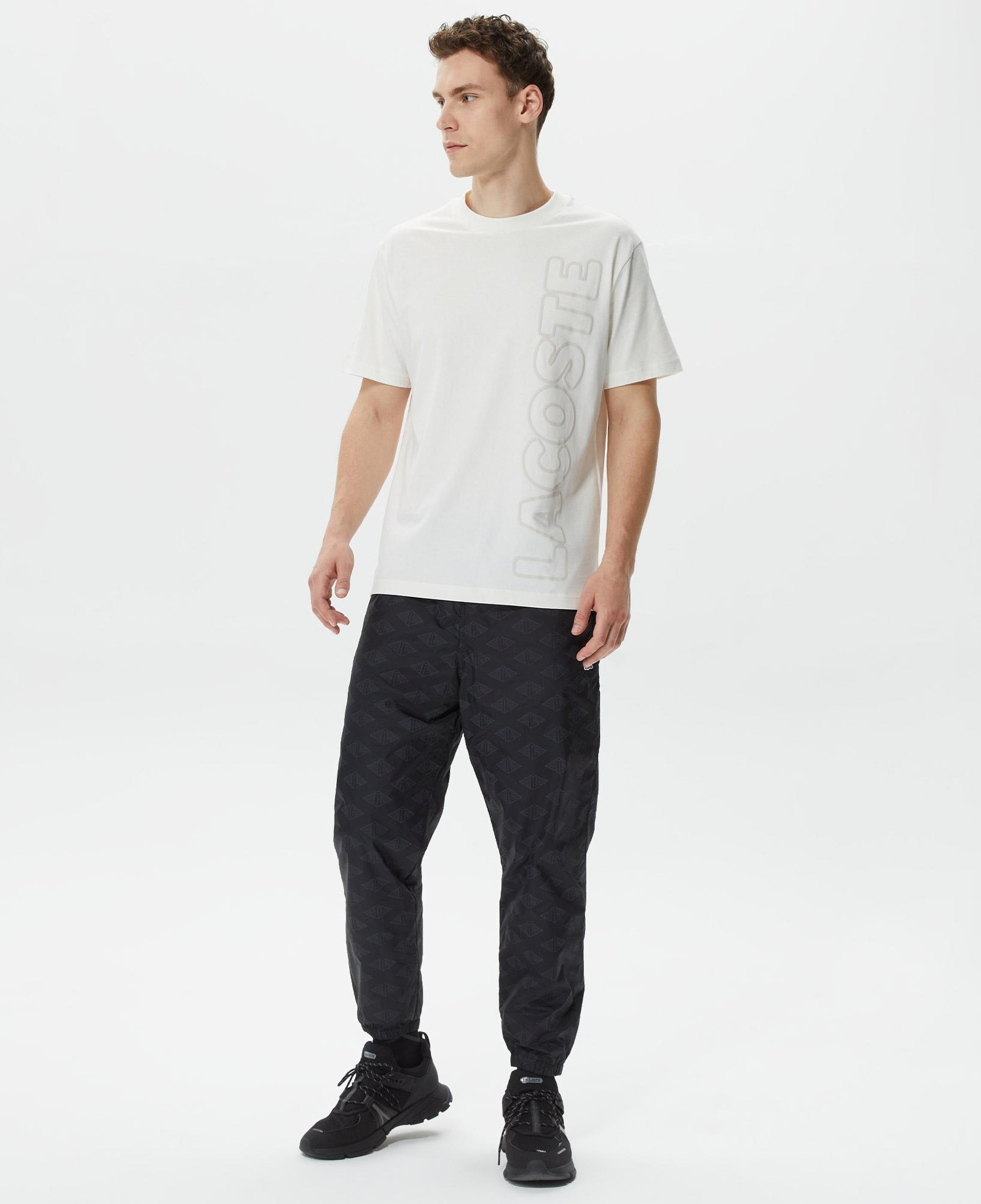 Erkek Regular Fit Monogram Siyah Eşofman Altı