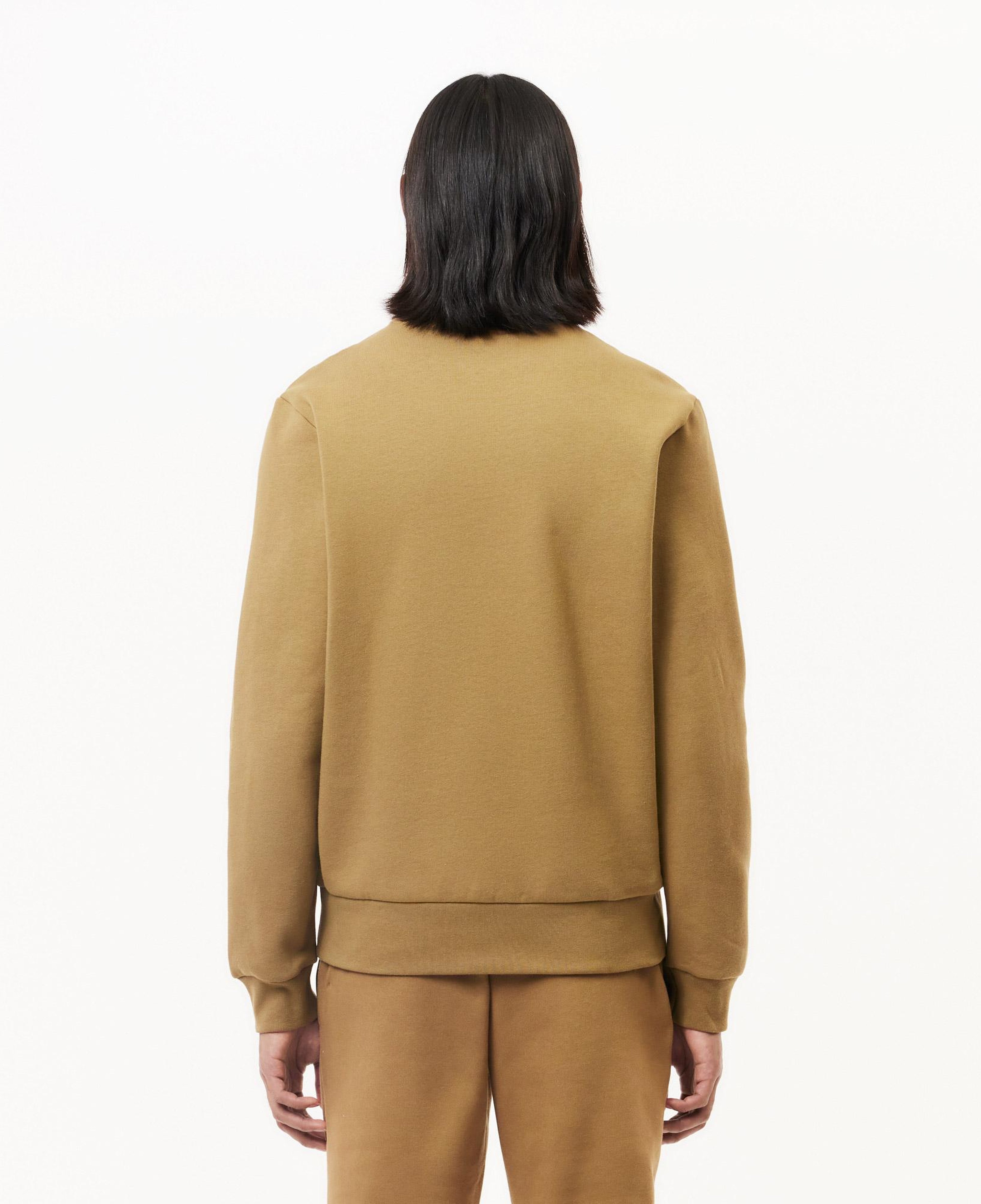 Erkek Classic Fit Bisiklet Yaka Kahverengi Sweatshirt