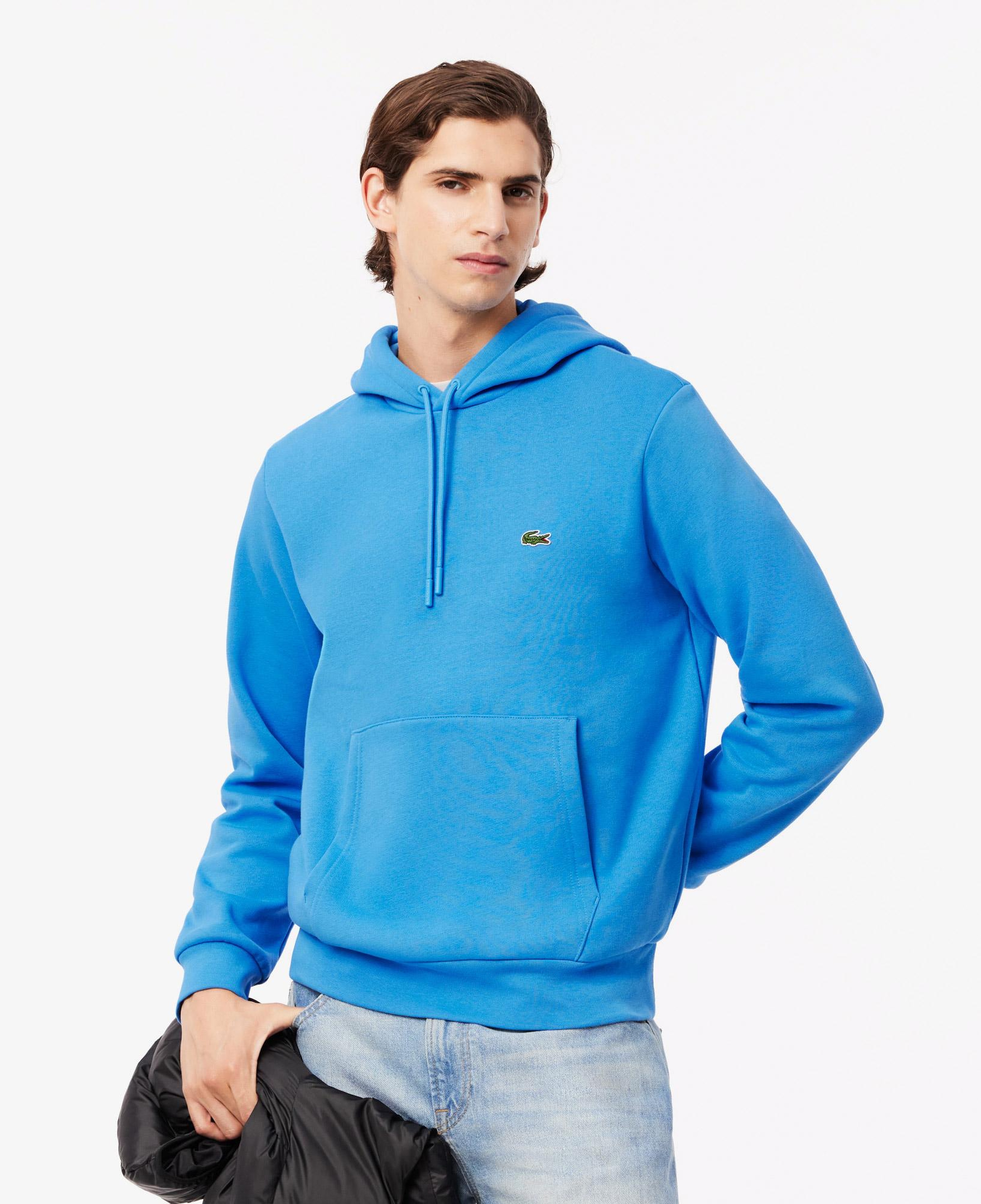 Erkek Classic Fit Kapüşonlu Mavi Sweatshirt