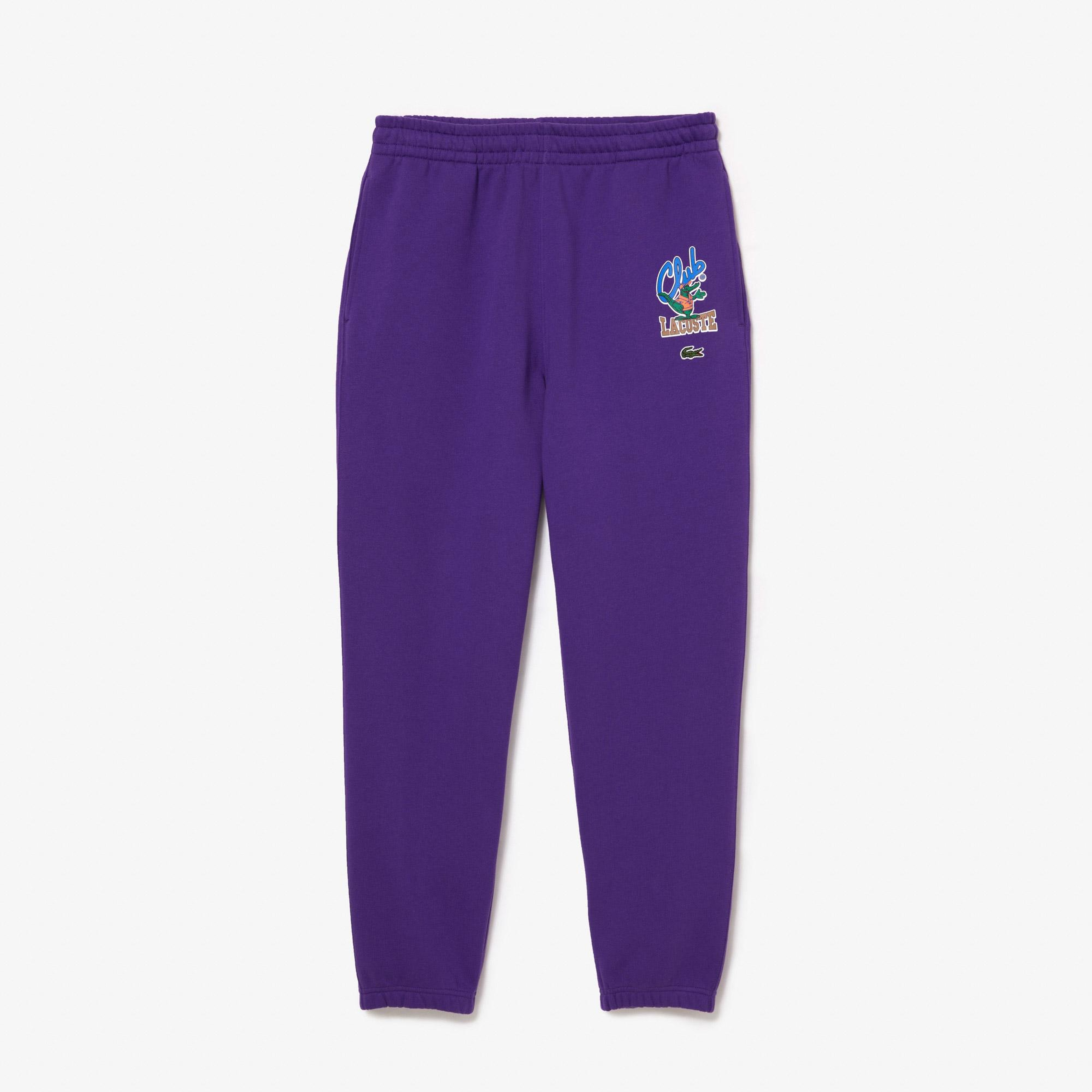 Unisex Baskılı Mor Eşofman Altı