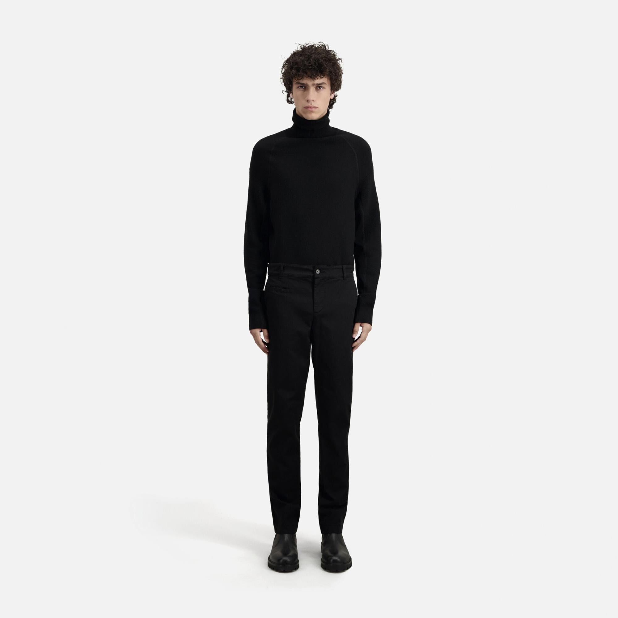 ERKEK STRAIGHT FIT SİYAH PANTOLON