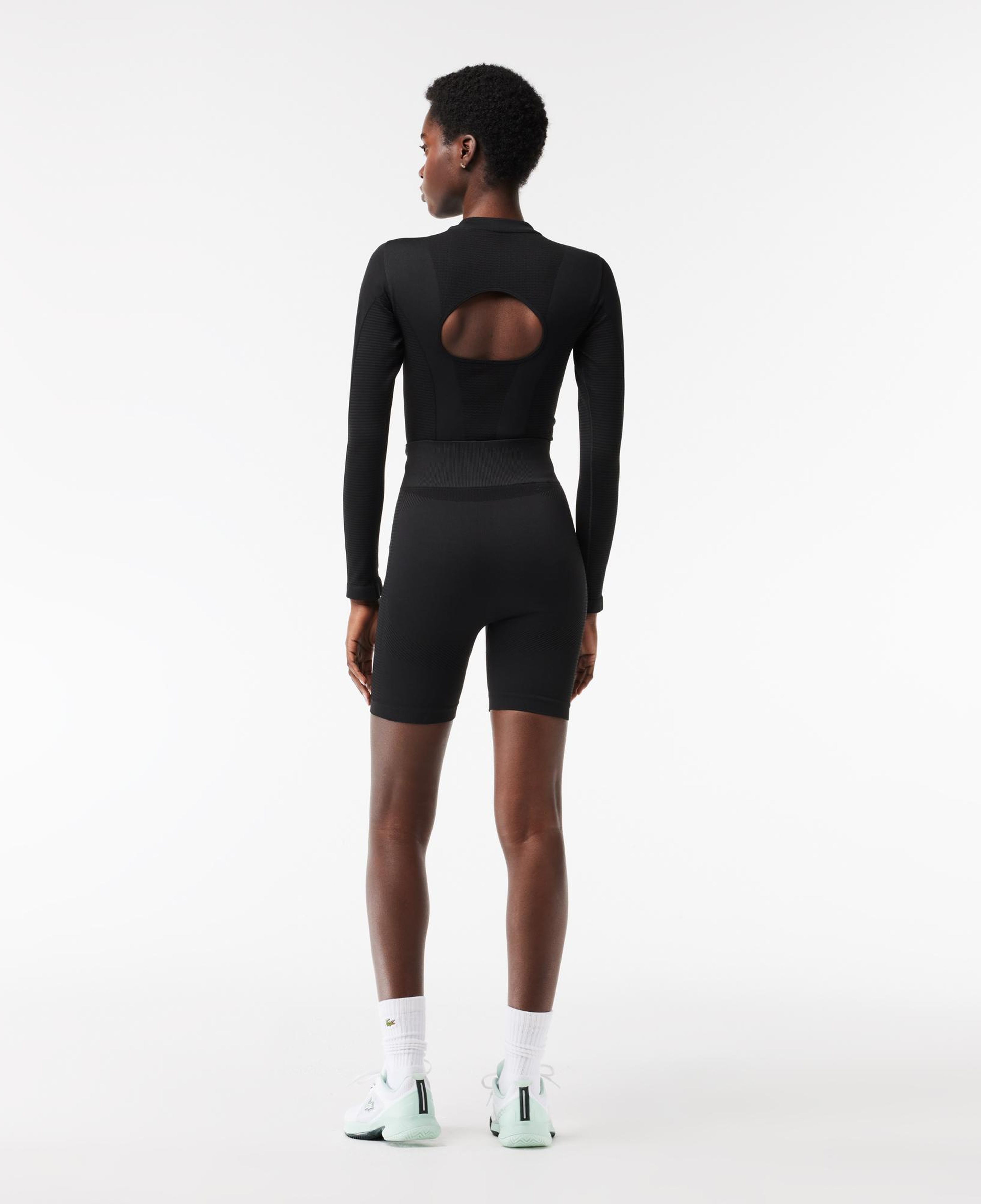 SPORT Kadın Slim Fit Desenli Siyah Şort