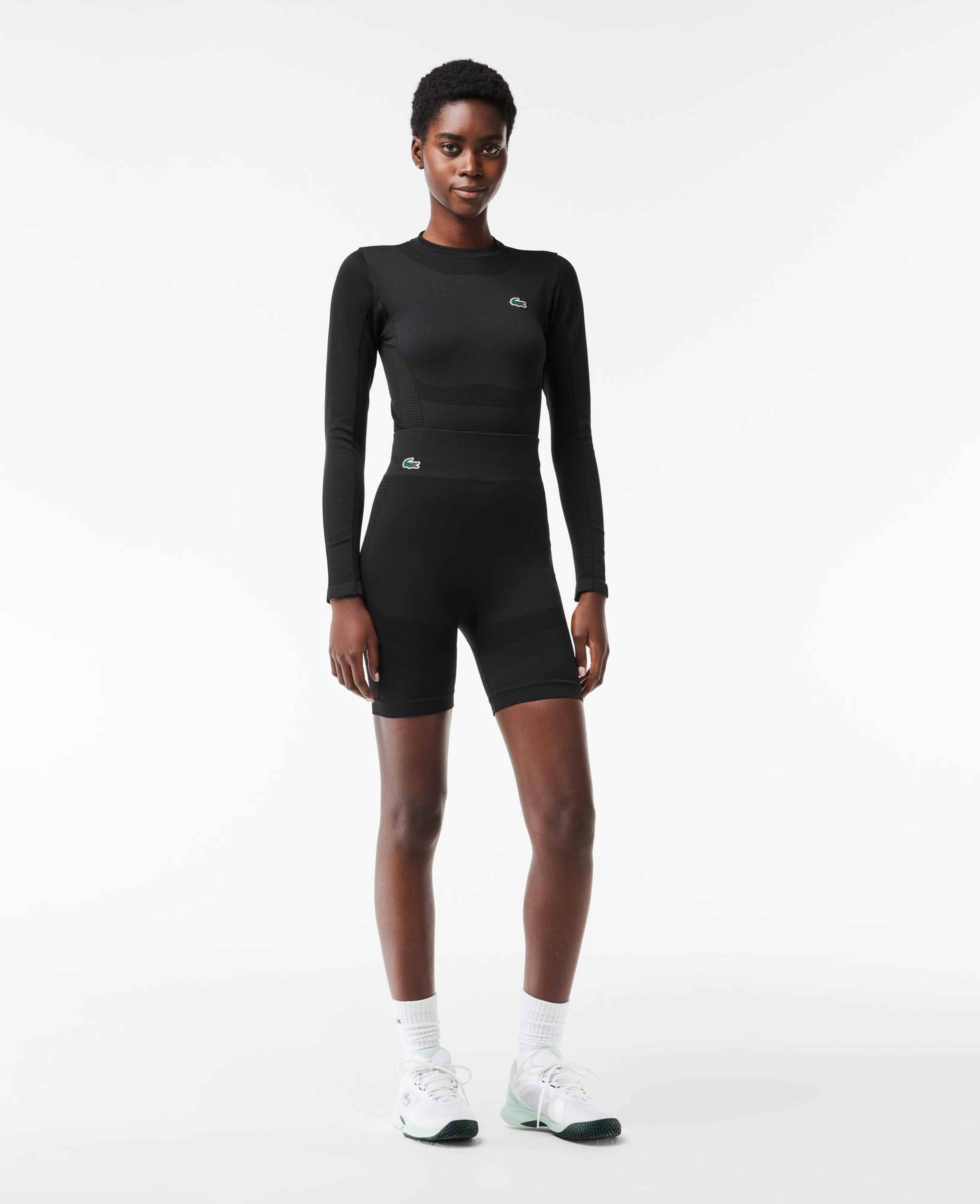 SPORT Kadın Slim Fit Desenli Siyah Şort