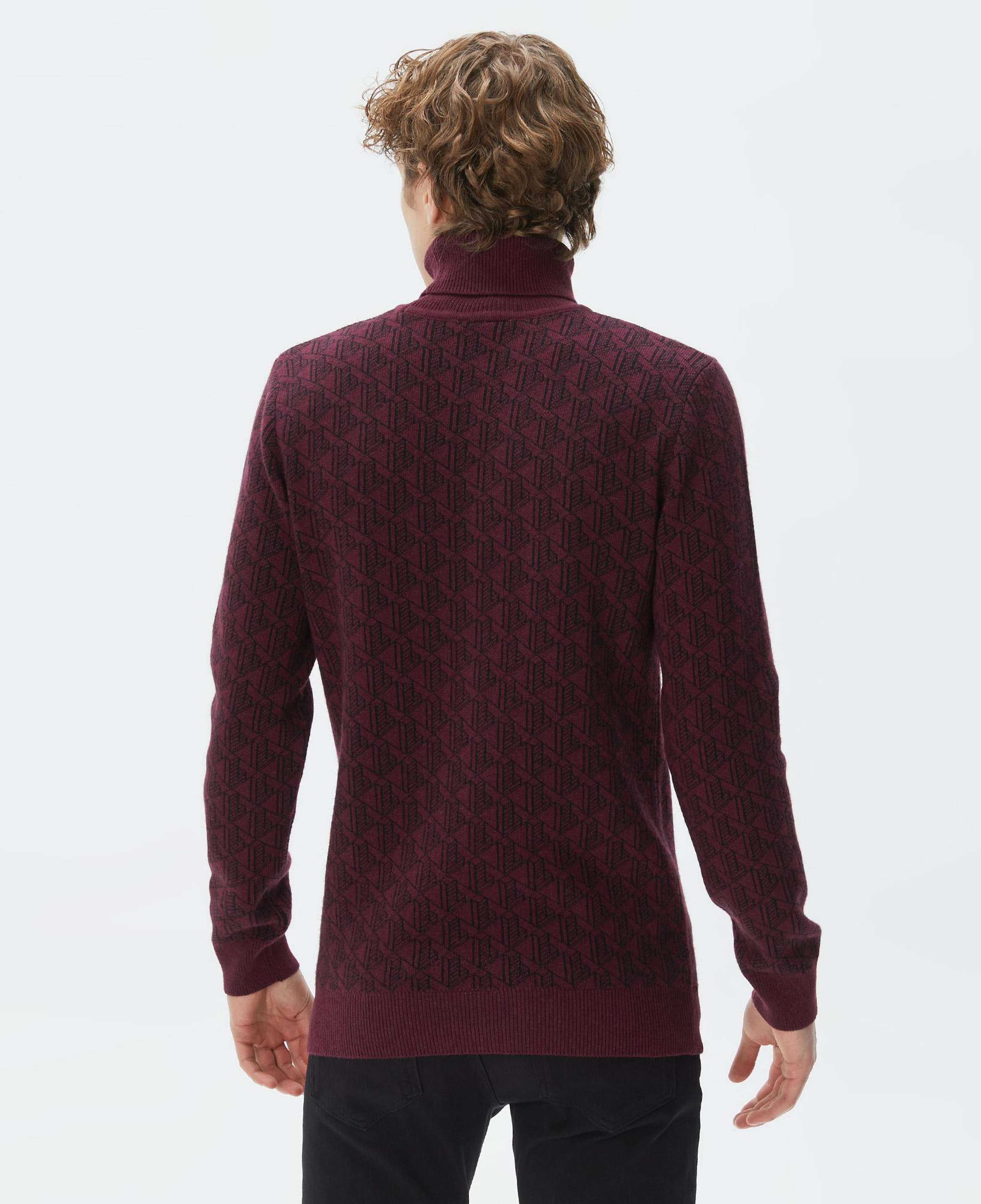 Lacoste Erkek Boğazlı Yaka Bordo Triko
