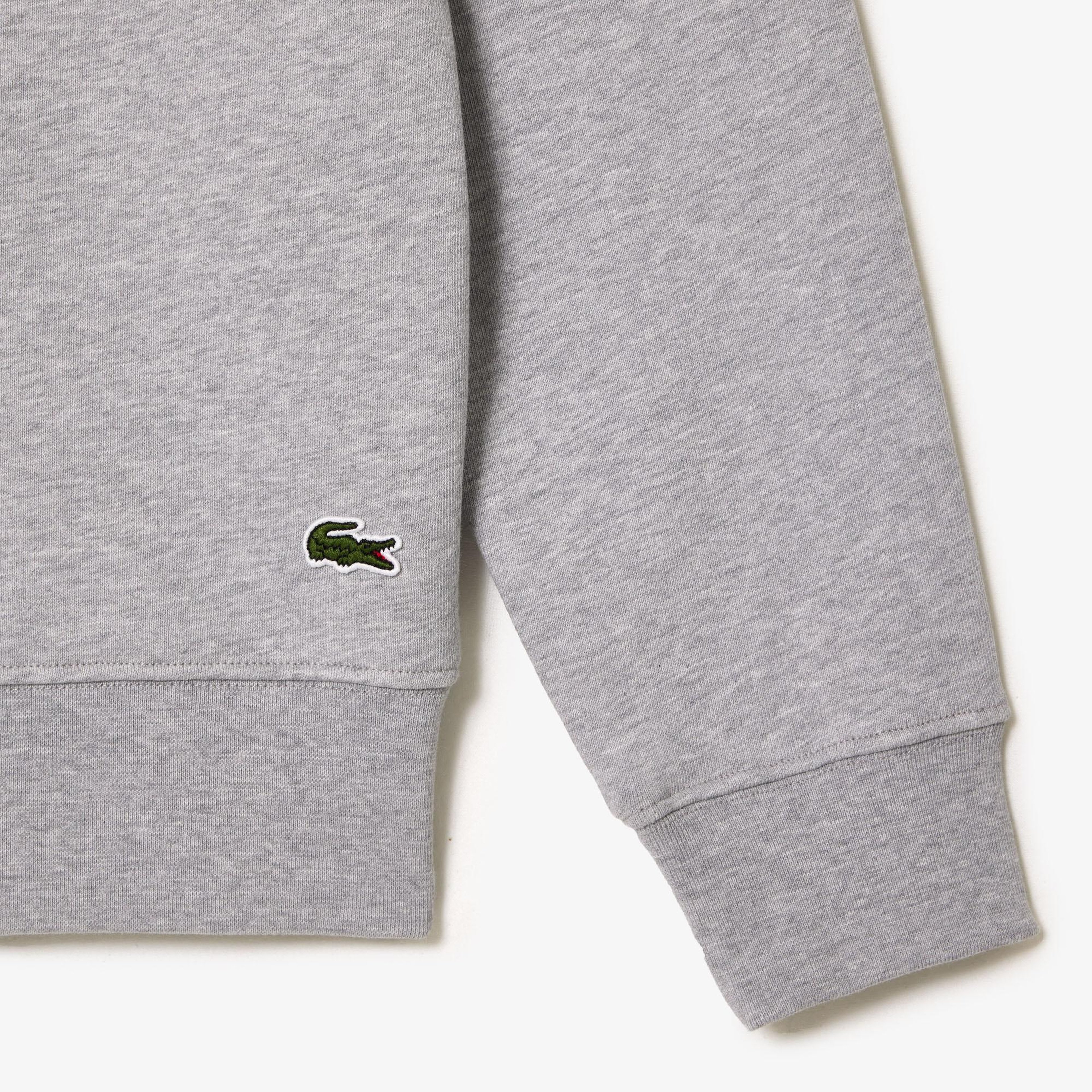 Erkek Classic Fit Bisiklet Yaka Baskılı Gri Sweatshirt