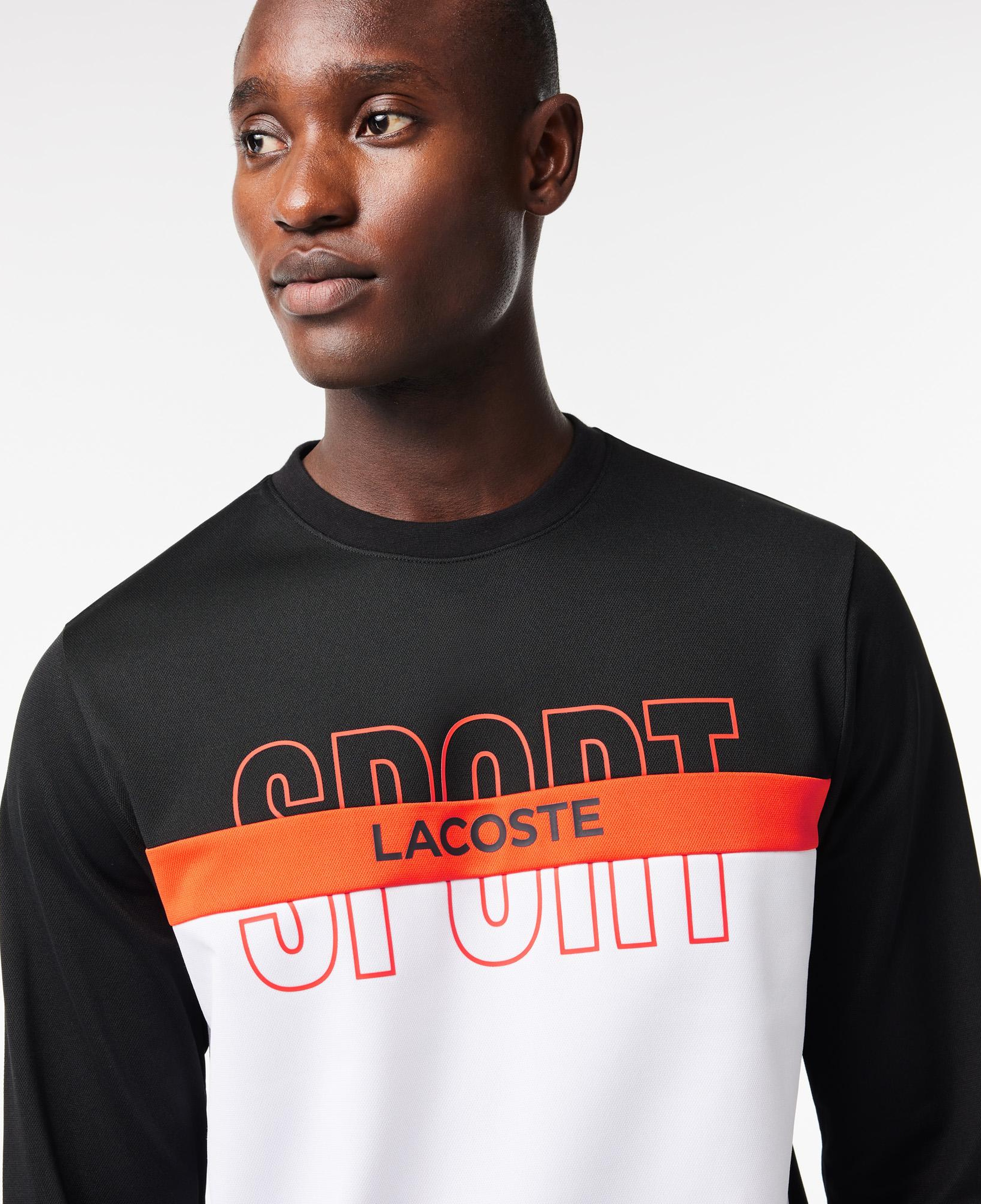 SPORT Erkek Classic Fit Bisiklet Yaka Baskılı Siyah Sweatshirt