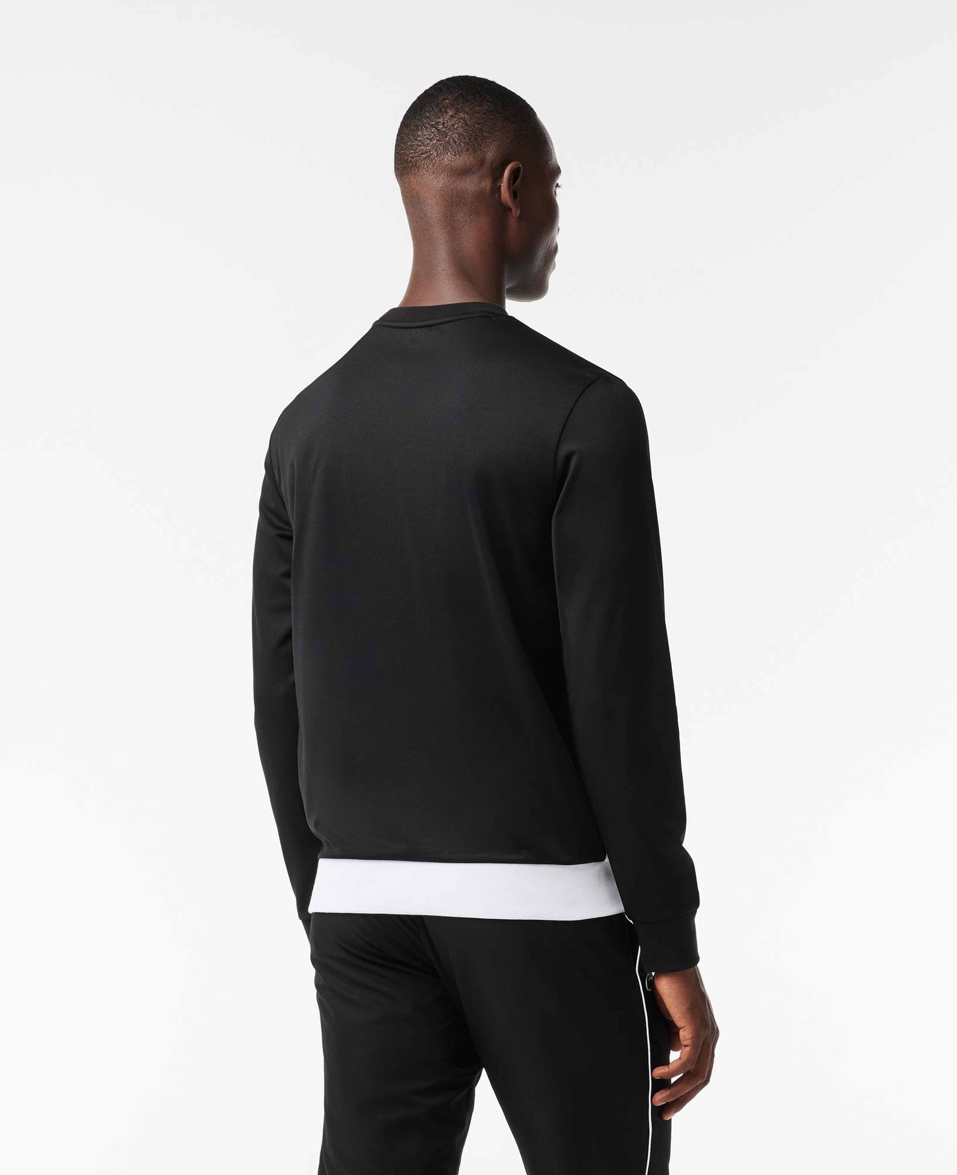 SPORT Erkek Classic Fit Bisiklet Yaka Baskılı Siyah Sweatshirt
