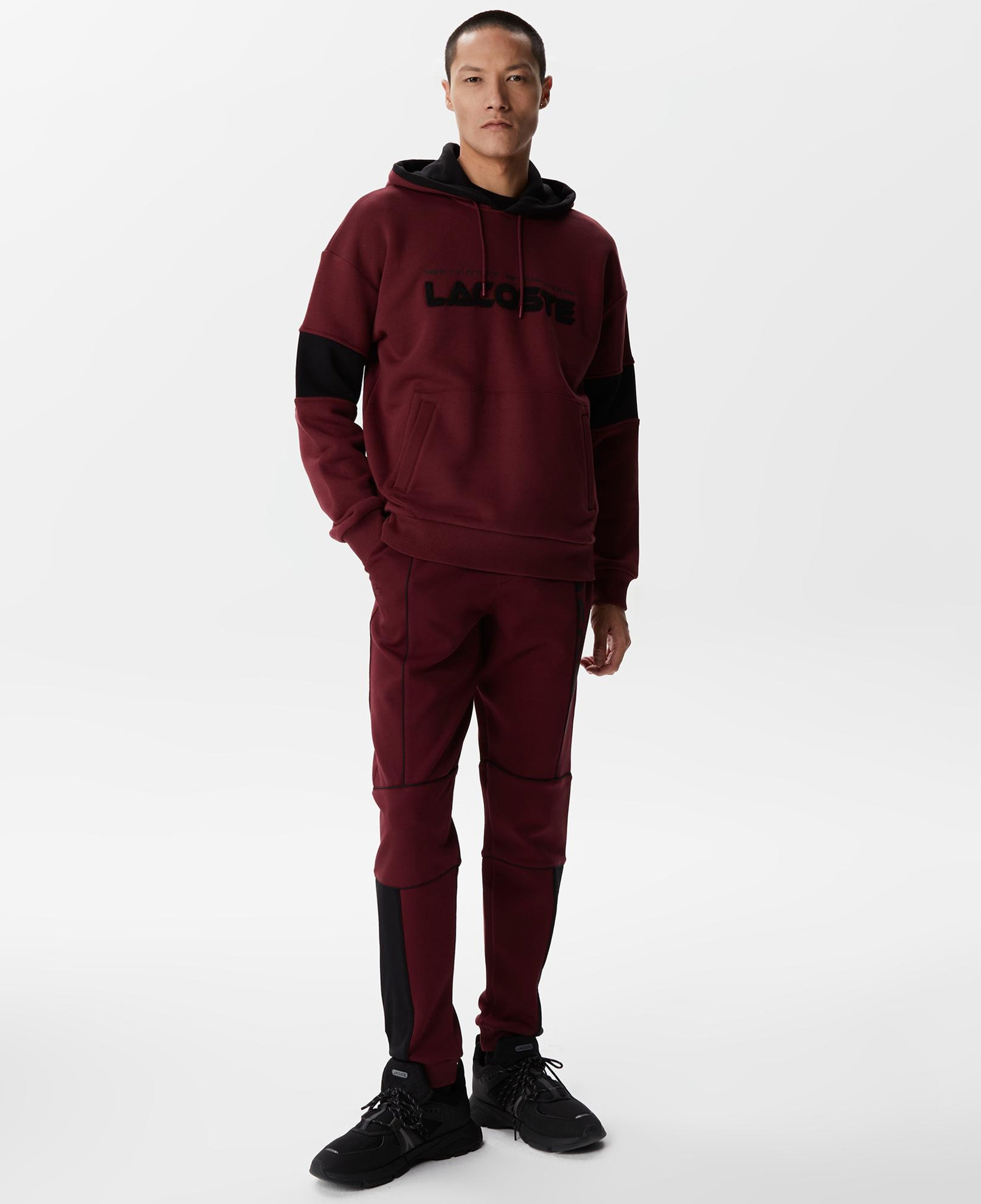 Erkek Slim Fit Baskılı Bordo Eşofman Altı