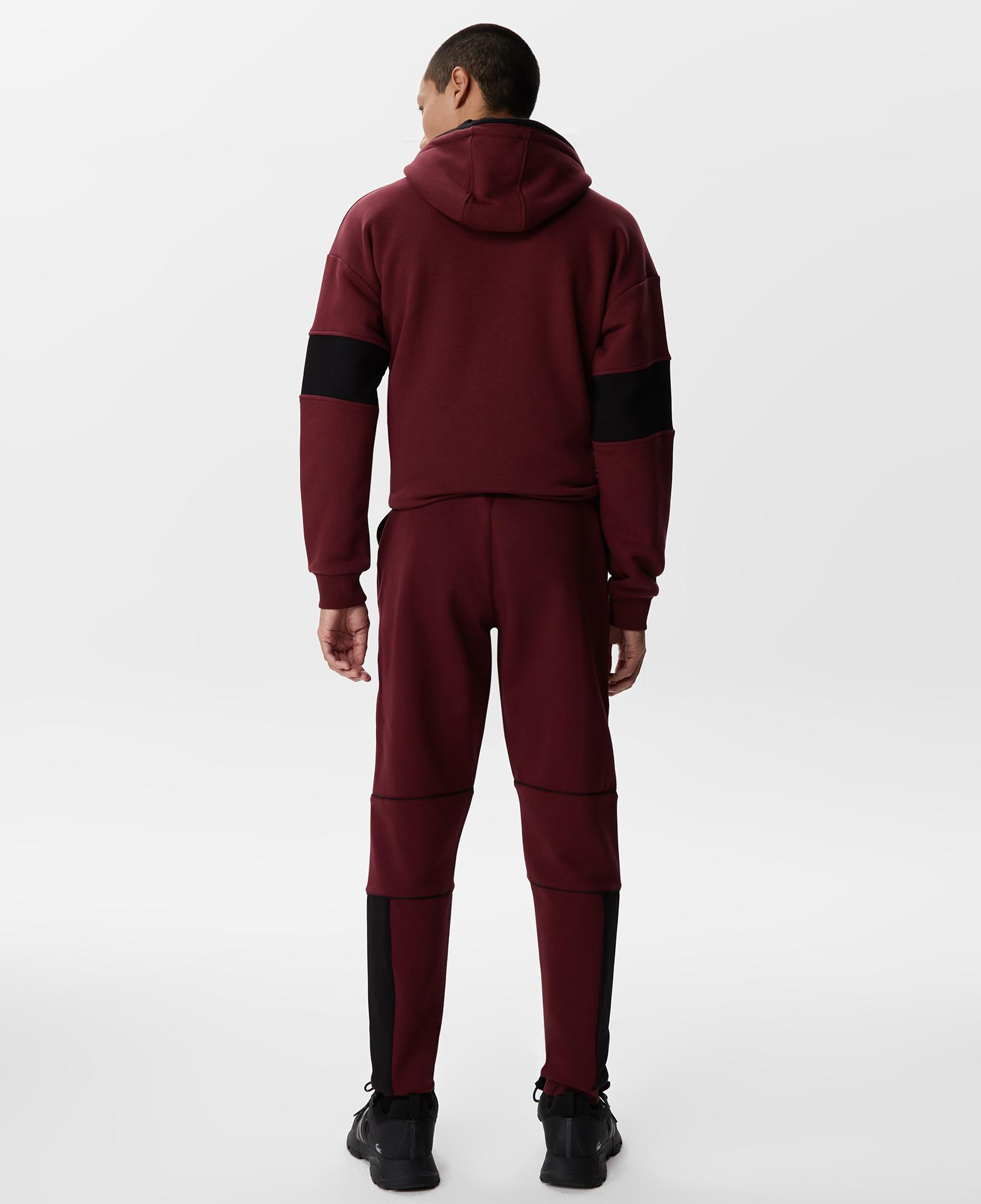 Erkek Slim Fit Baskılı Bordo Eşofman Altı