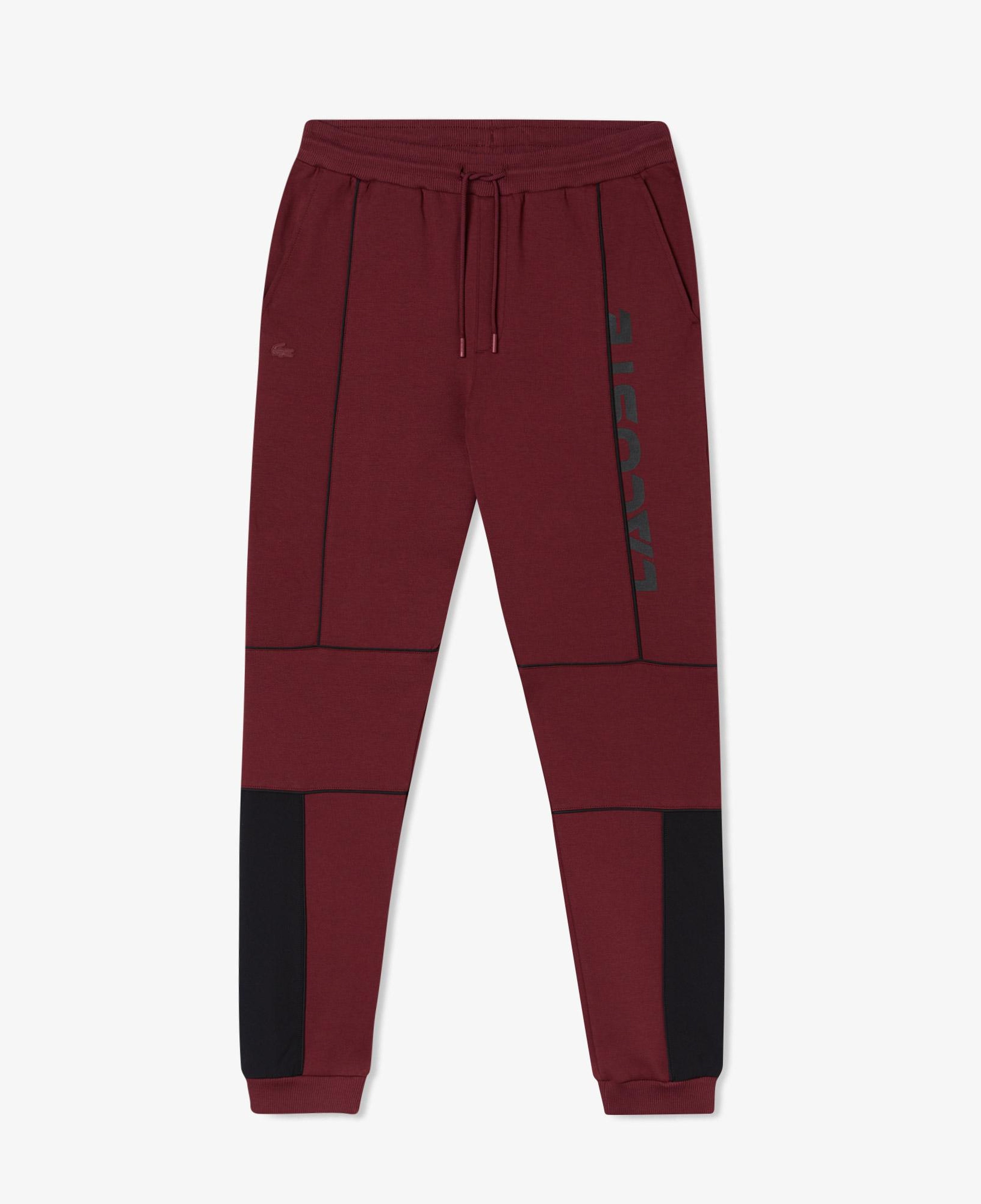 Erkek Slim Fit Baskılı Bordo Eşofman Altı