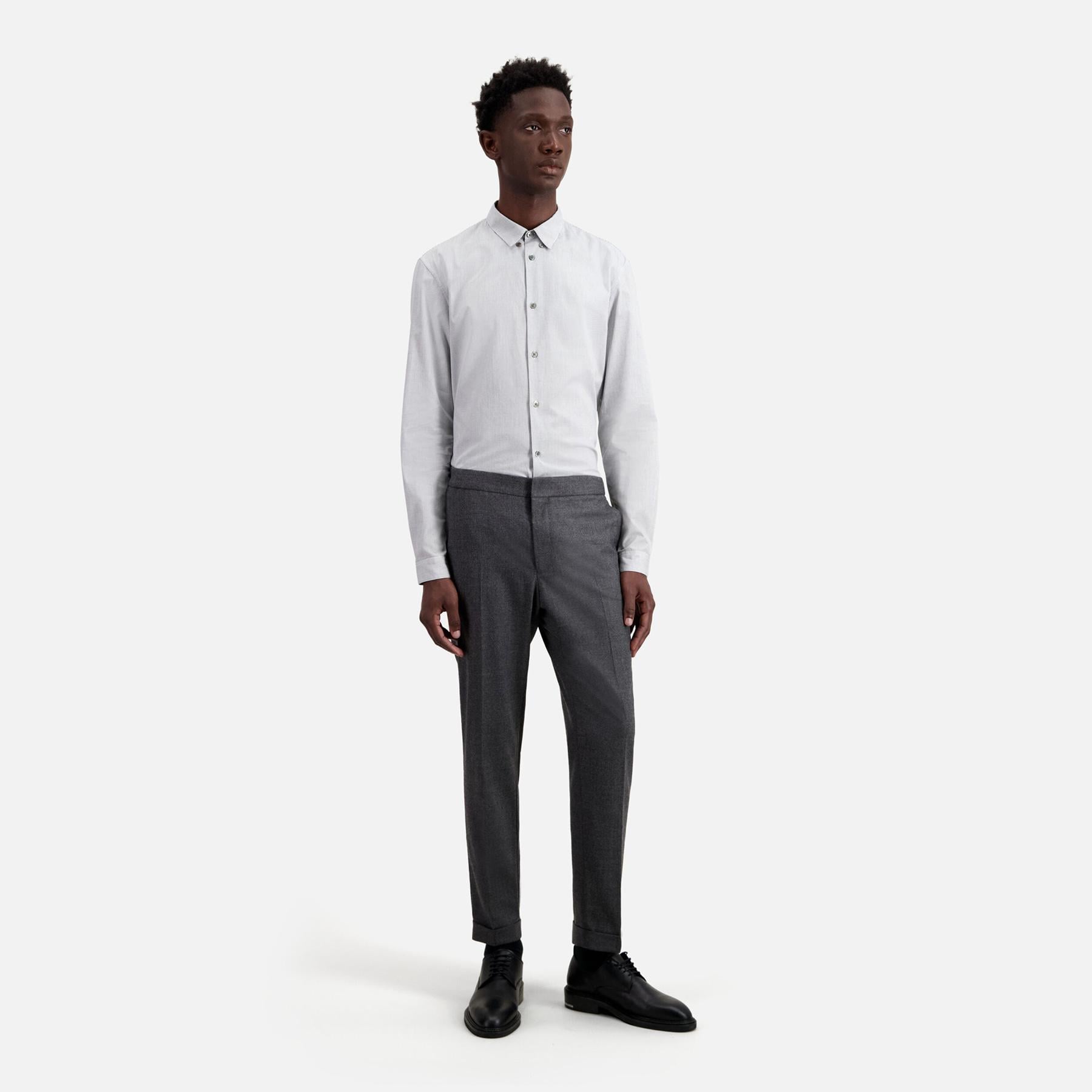 ERKEK GRİ Yün Karışımlı Pantolon